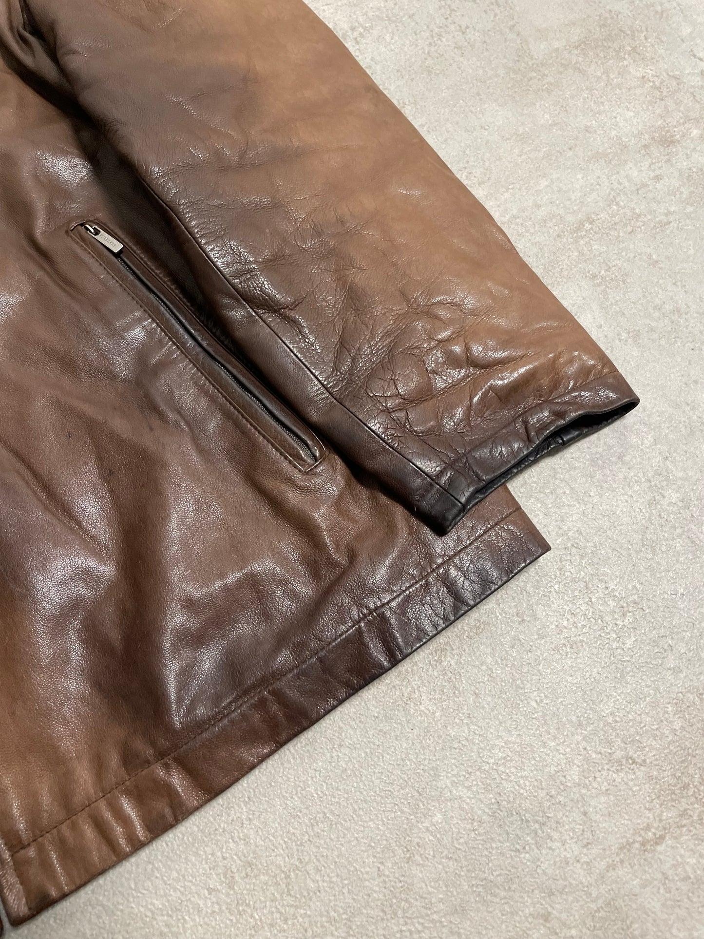 Chaqueta Piel Faded Burberry 00s Vintage - M