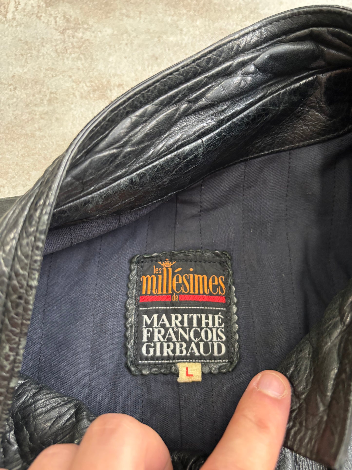 Chaqueta Cuero 100% Marithé François et Girbaud ‘Millésimes’ 90s Vintage - L