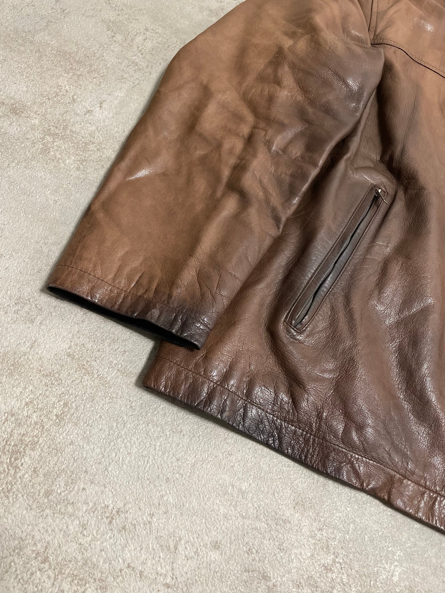 Chaqueta Piel Faded Burberry 00s Vintage - M