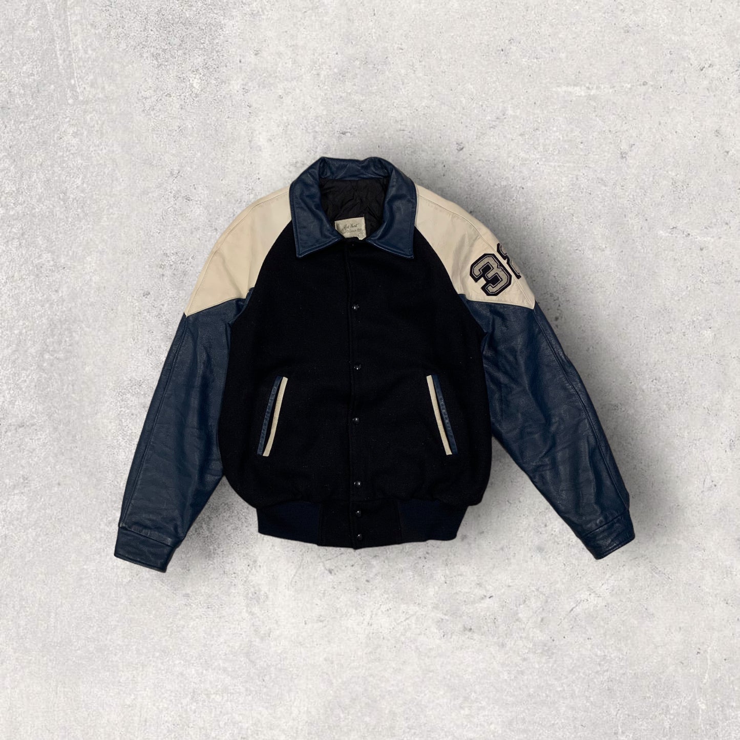 Chaqueta Varsity Leather Made In USA 90’s - L