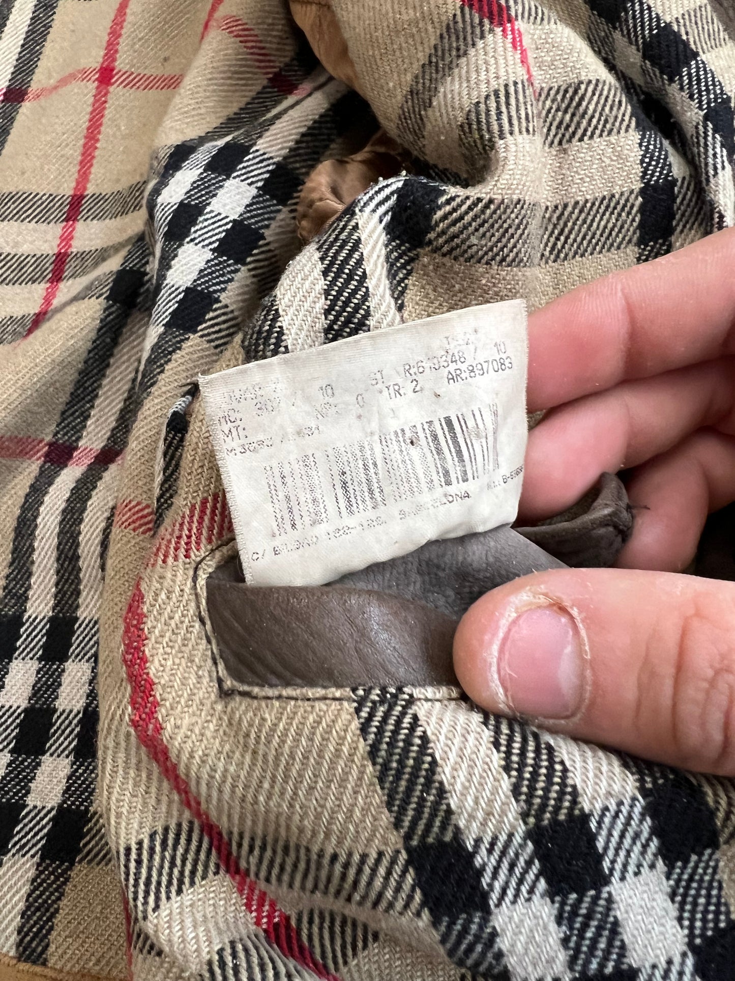 Gabardina Cuero Vintage Burberry 80’s - L