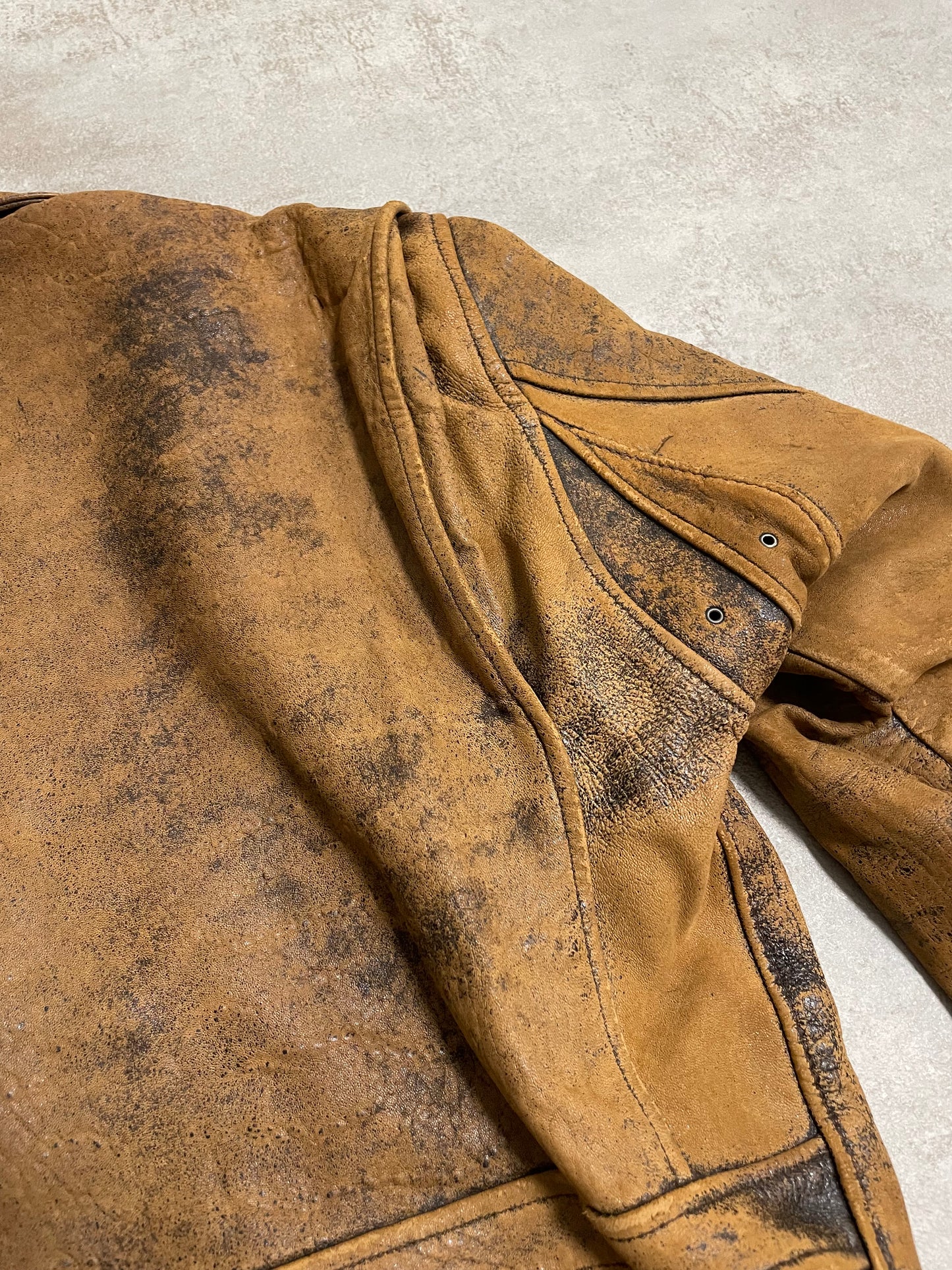 Chaqueta Aviador Cuero Vintage Charles Chevignon 80’s - M