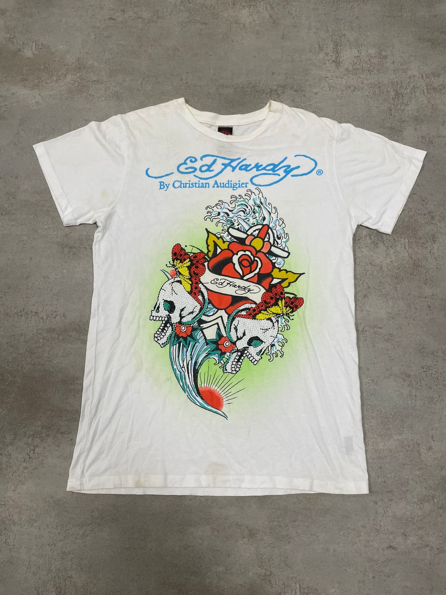 Camiseta Estampada Ed Hardy 00s Vintage - M