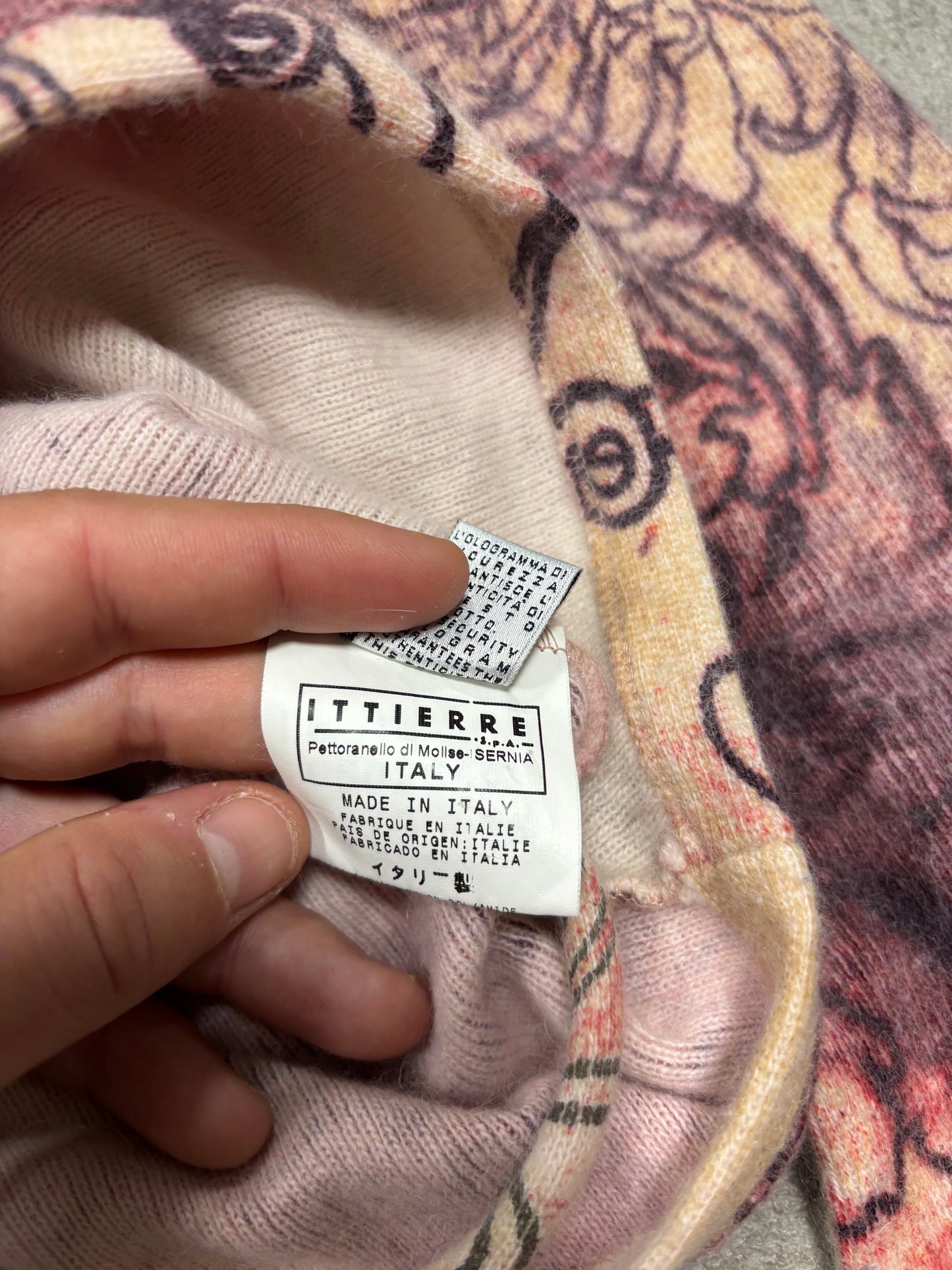 Jersey Top Manga Larga Cruzado ‘Total Print’ Just Cavalli 2002 Vintage - M