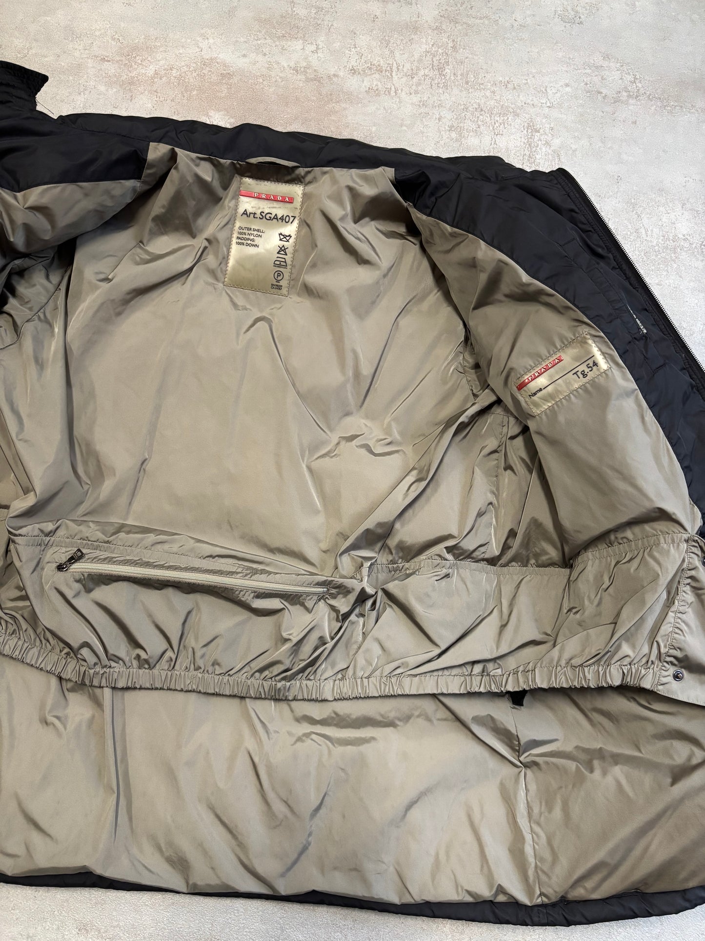 Abrigo Largo Acolchado Prada 00s Vintage - L