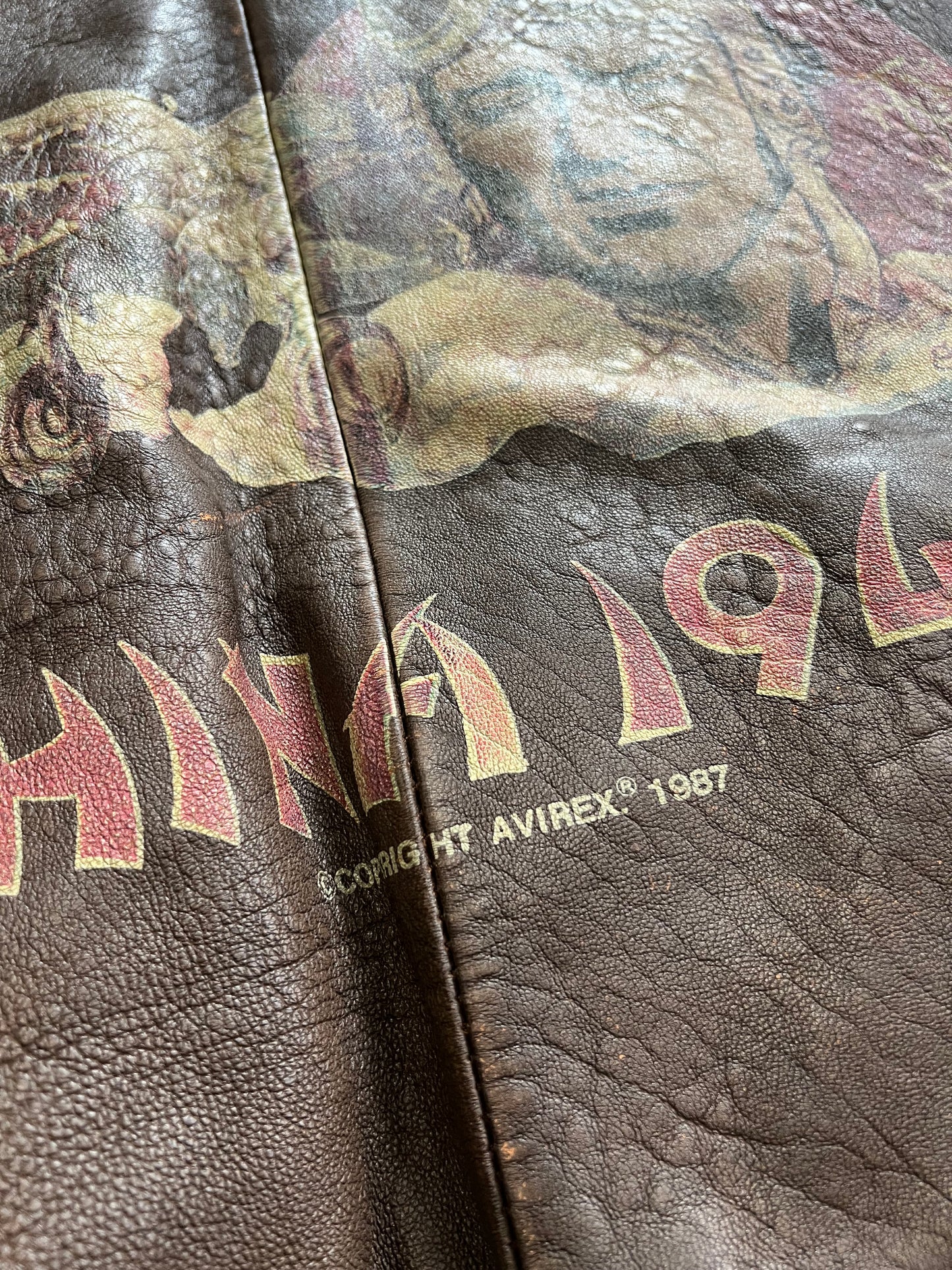 Chaqueta Cuero Aviador Vintage Avirex ‘ Fliying Tigers’ 1987 - L