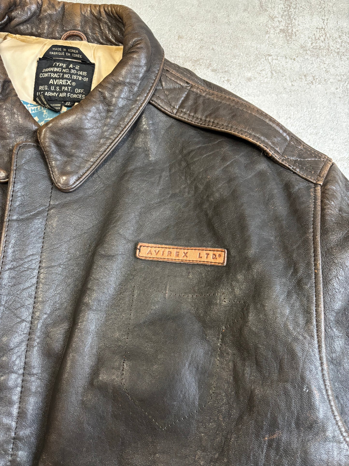 Chaqueta Cuero Avirex MacArthur 2001 Vintage - XL