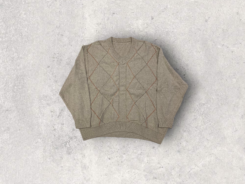 Jersey Cuello Pico Lana Vintage - M
