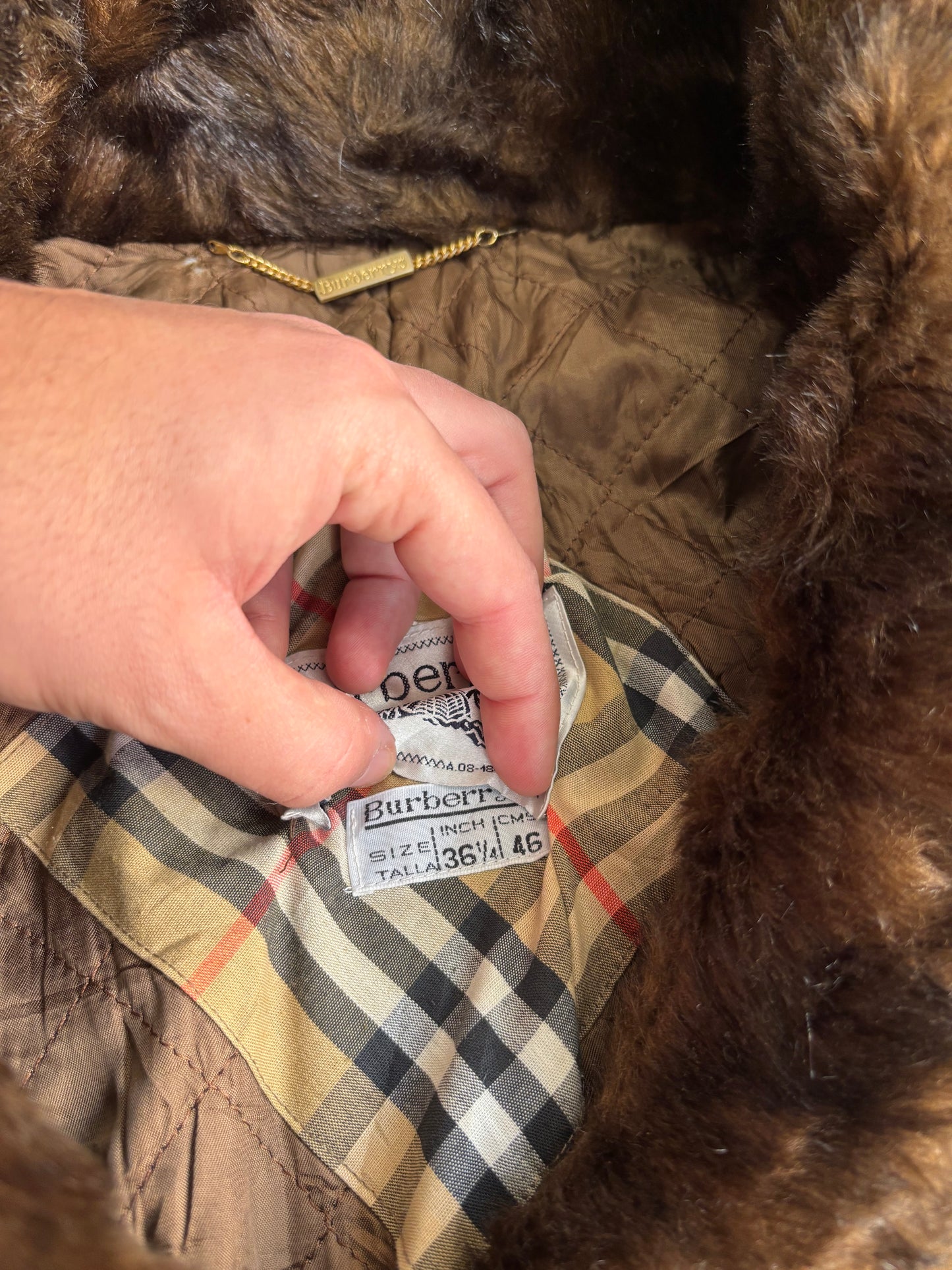 Gabardina Pelo ‘Soint New’ Burberry 90s Vintage - L