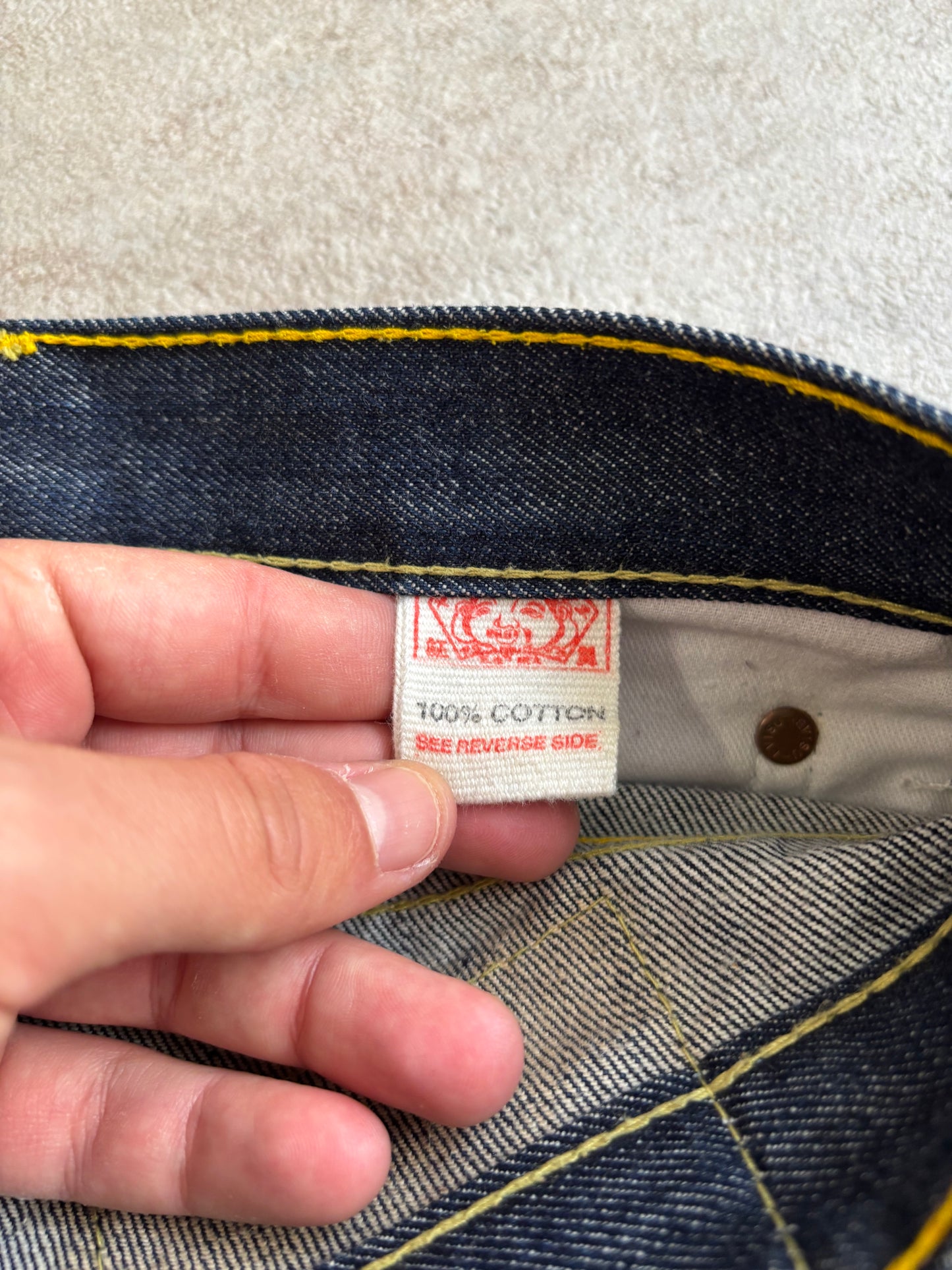 Vaqueros Índigo Evisu 00s Vintage - L