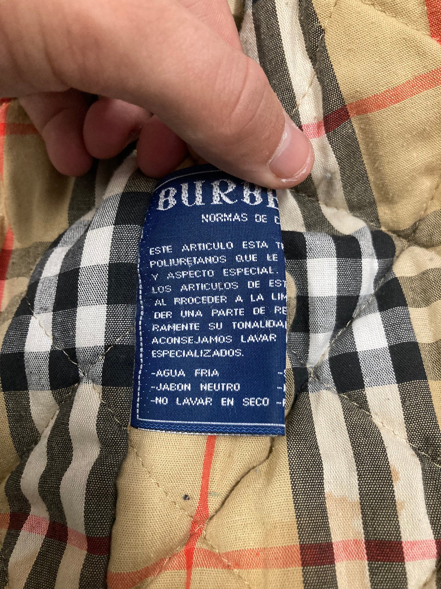 Abrigo Largo Burberry ‘Novacheck’ 00s Vintage - L