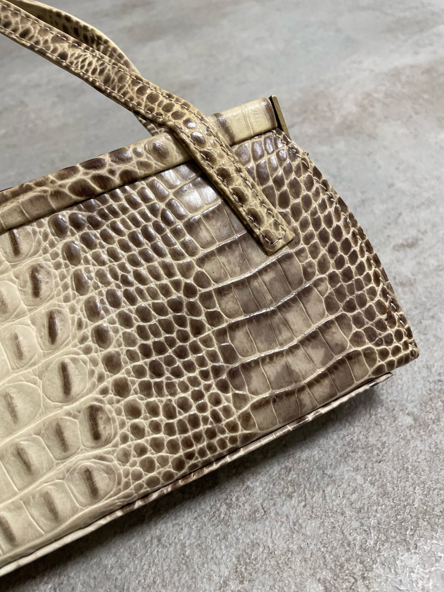 Bolso Baguette Piel ‘Estampado Cocodrilo’ Pierre Cardin 90s Vintage