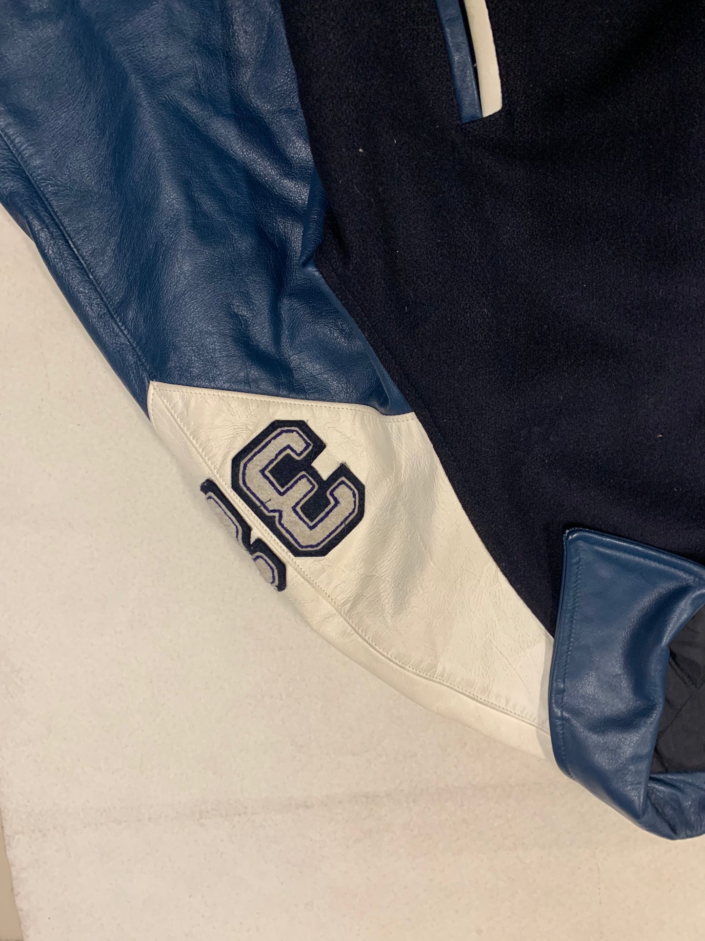 Chaqueta Varsity Leather Made In USA 90’s - L