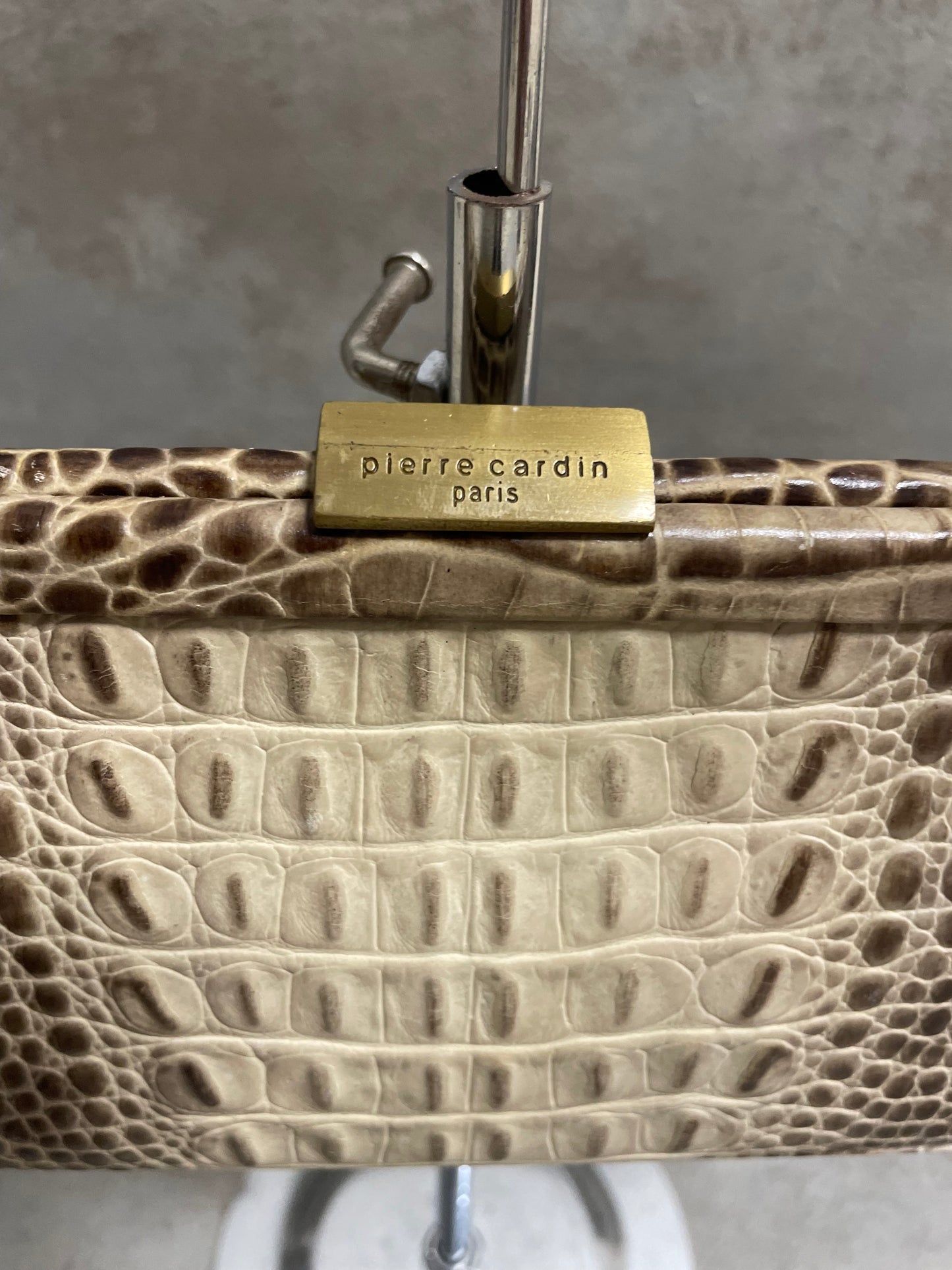 Bolso Baguette Piel ‘Estampado Cocodrilo’ Pierre Cardin 90s Vintage