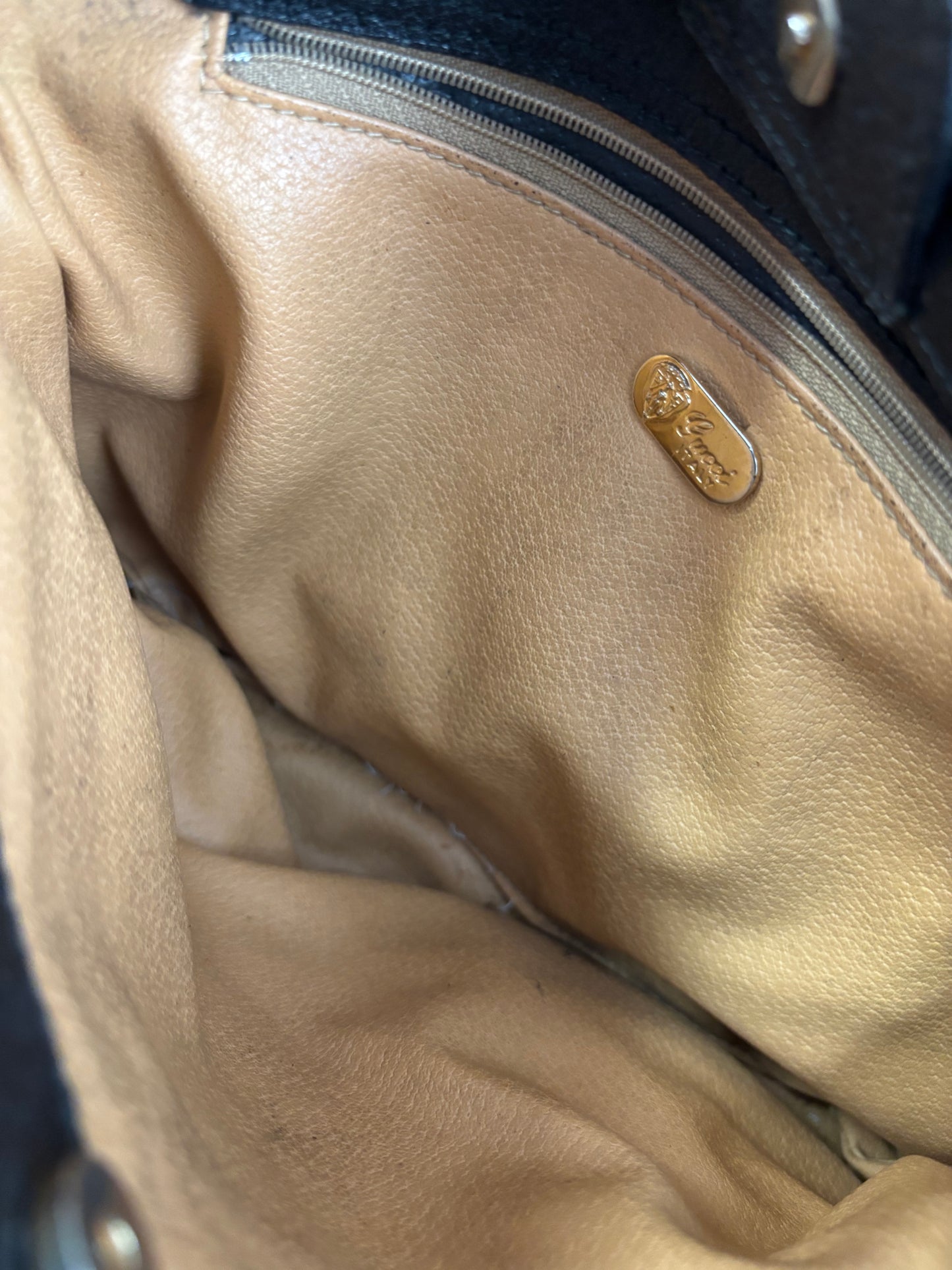 Bolsa Ophidia Bucket Cuero Gucci 80s Vintage