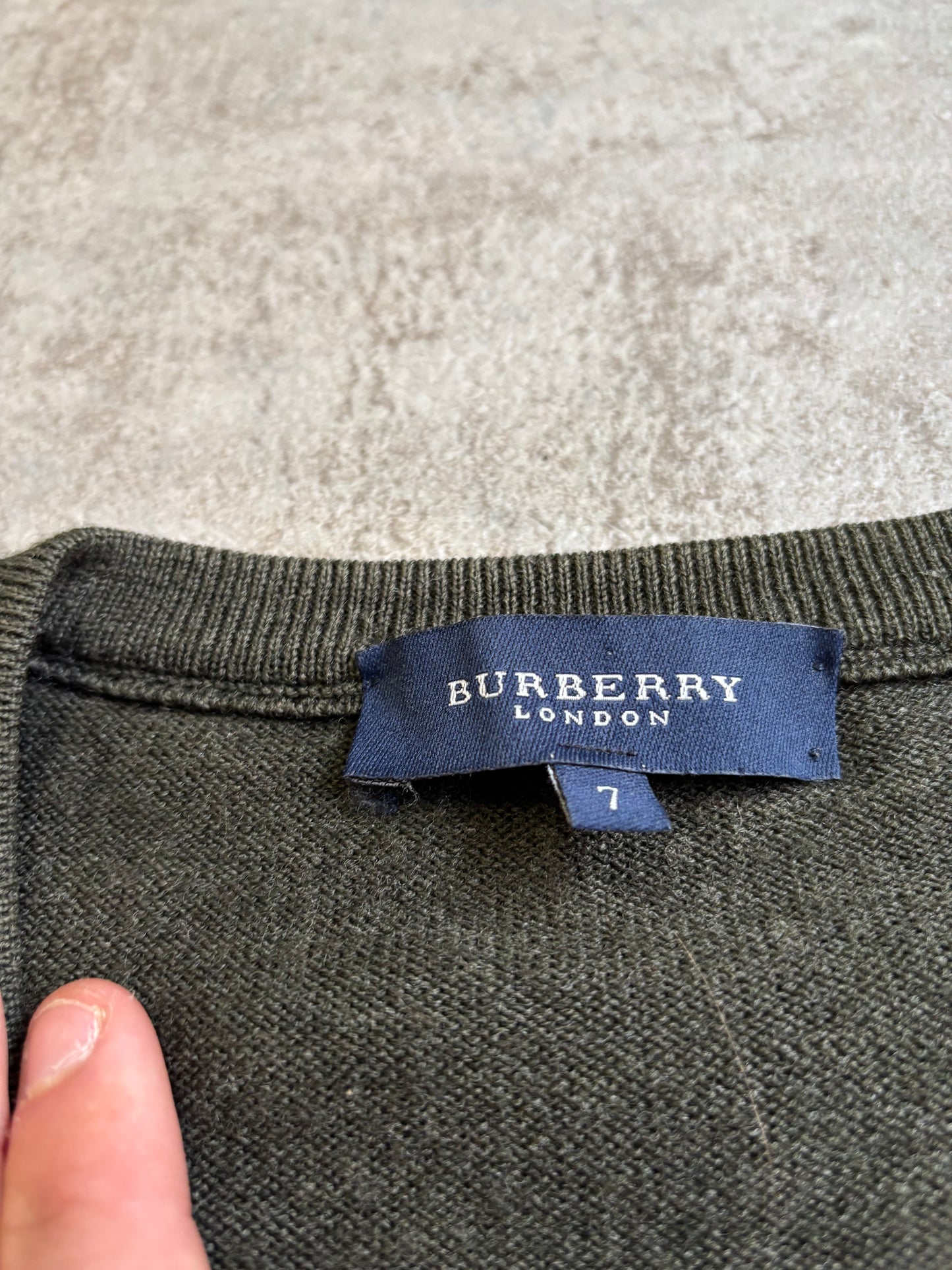 Jersey Cuello Pico Burberry 00s Vintage - L