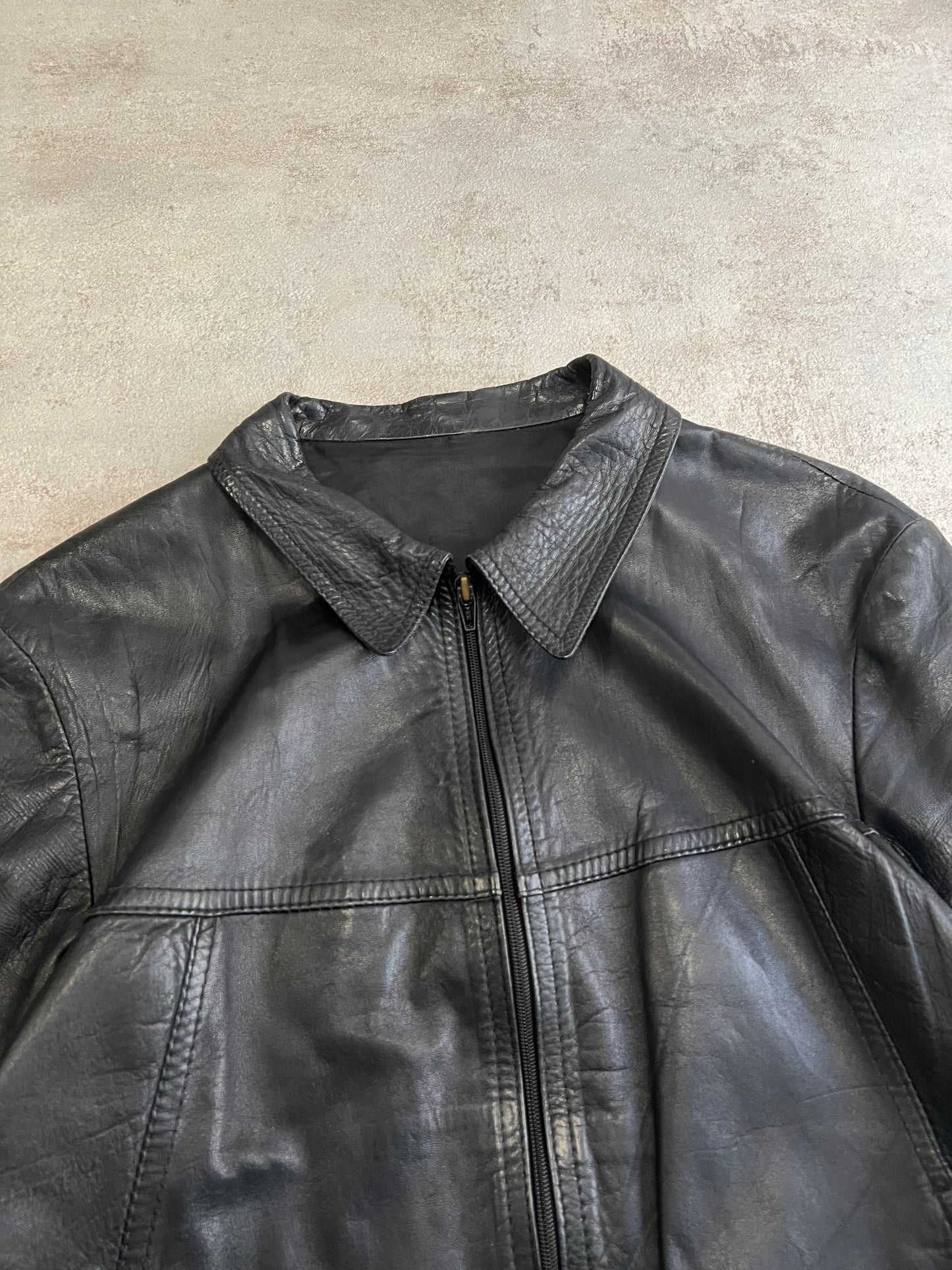Chaqueta Harrington Vintage Cuero - M