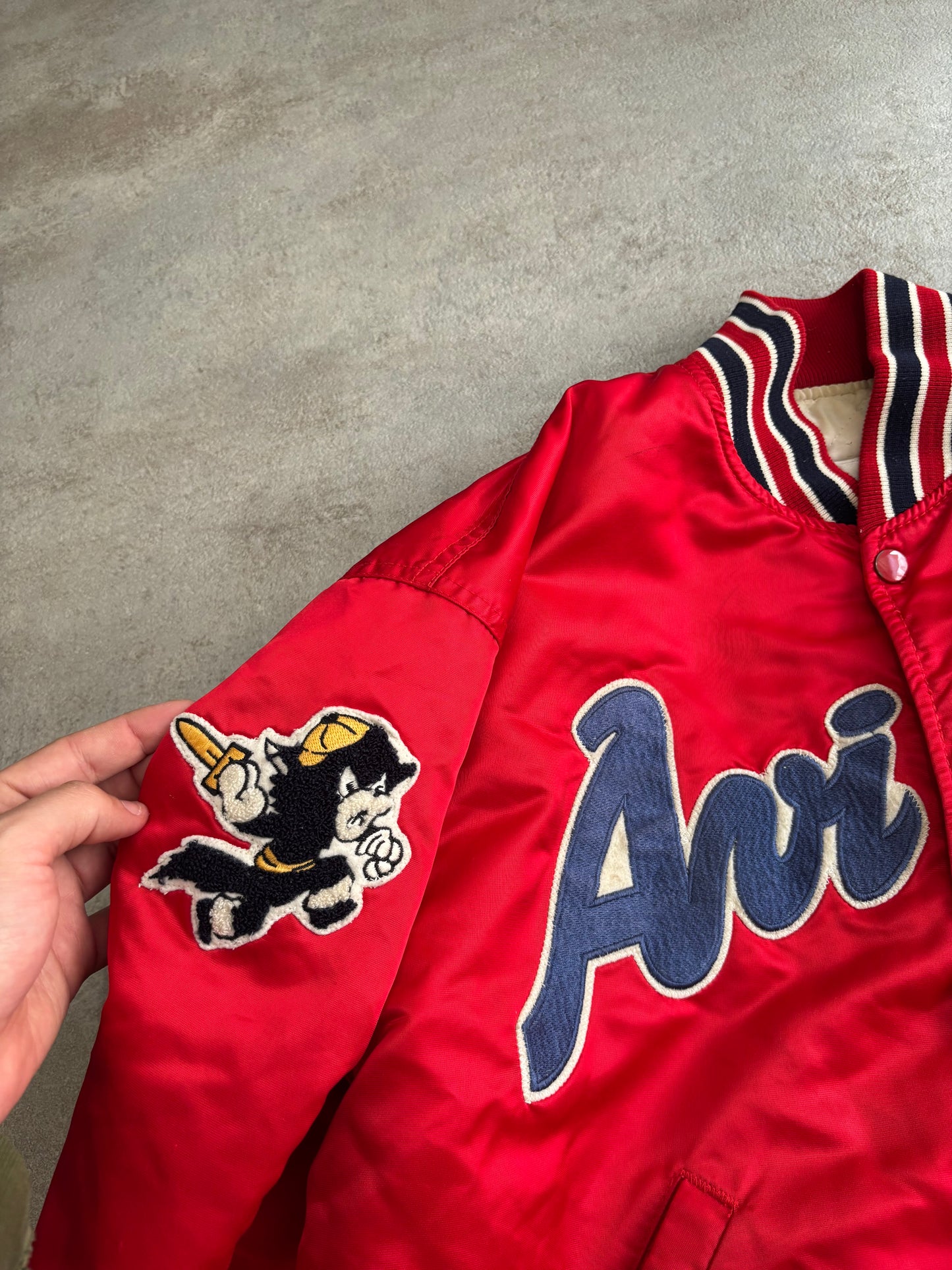 Chaqueta Bomber Varsity Avirex Chicago 1990 Vintage - L