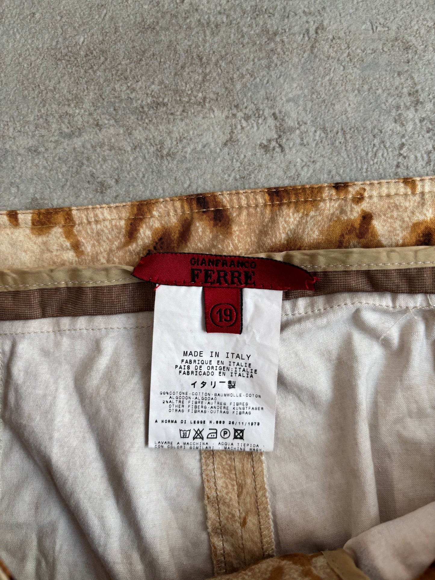 Pantalones Campana ‘Animal Print’ Gianfranco Ferré 2003 Vintage - M
