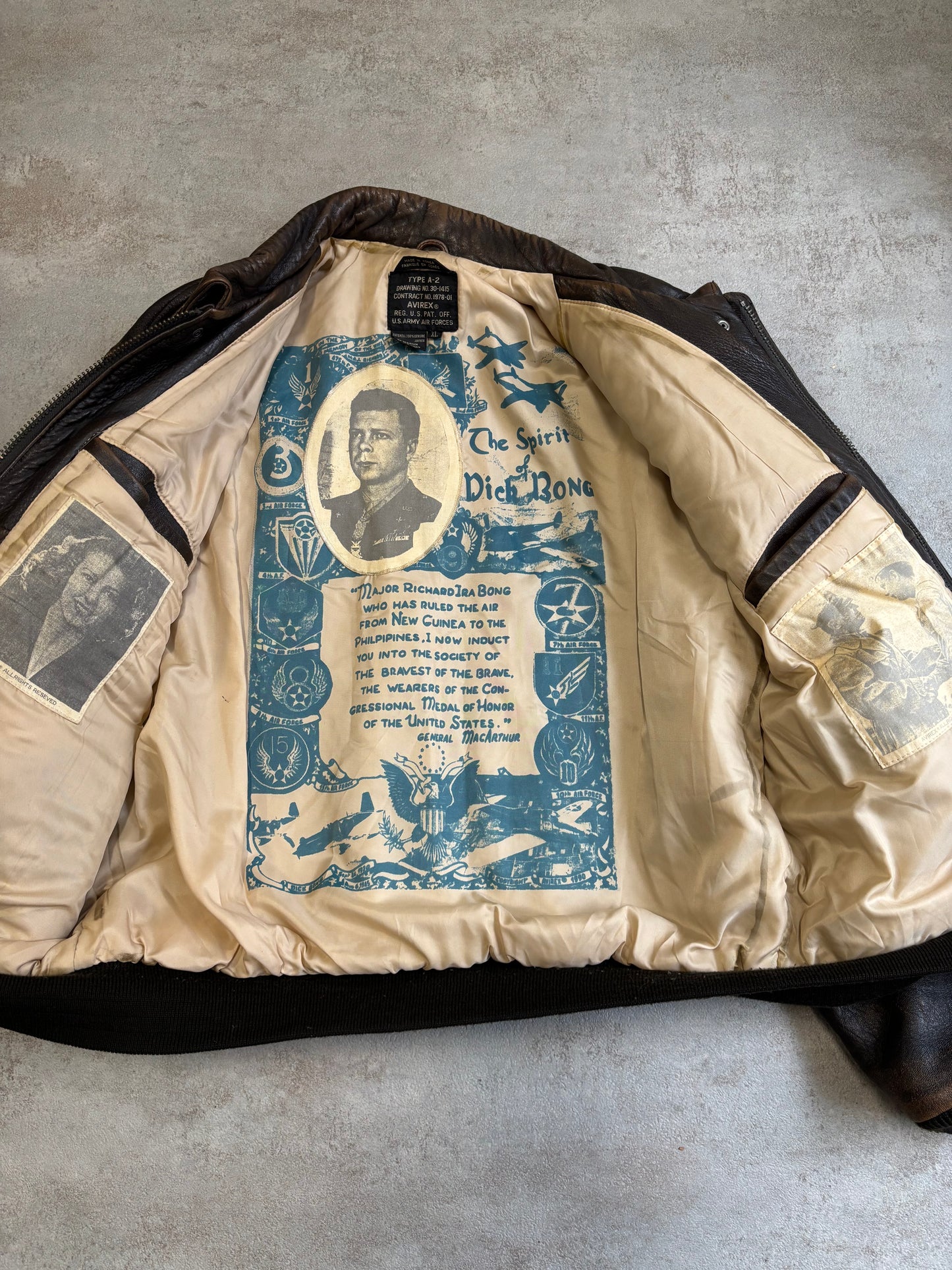 Chaqueta Cuero Avirex MacArthur 2001 Vintage - XL