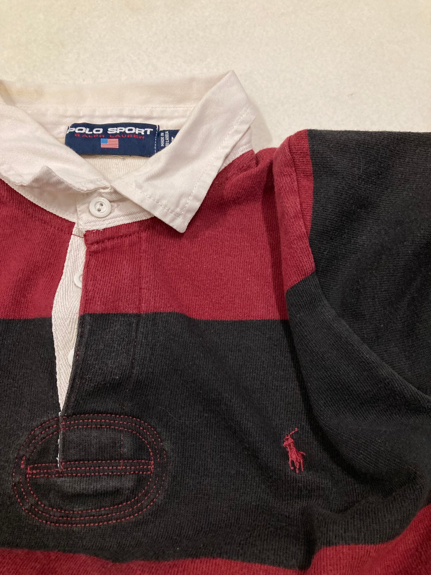 Polo Manga Larga Polo Sport 90s Vintage - M