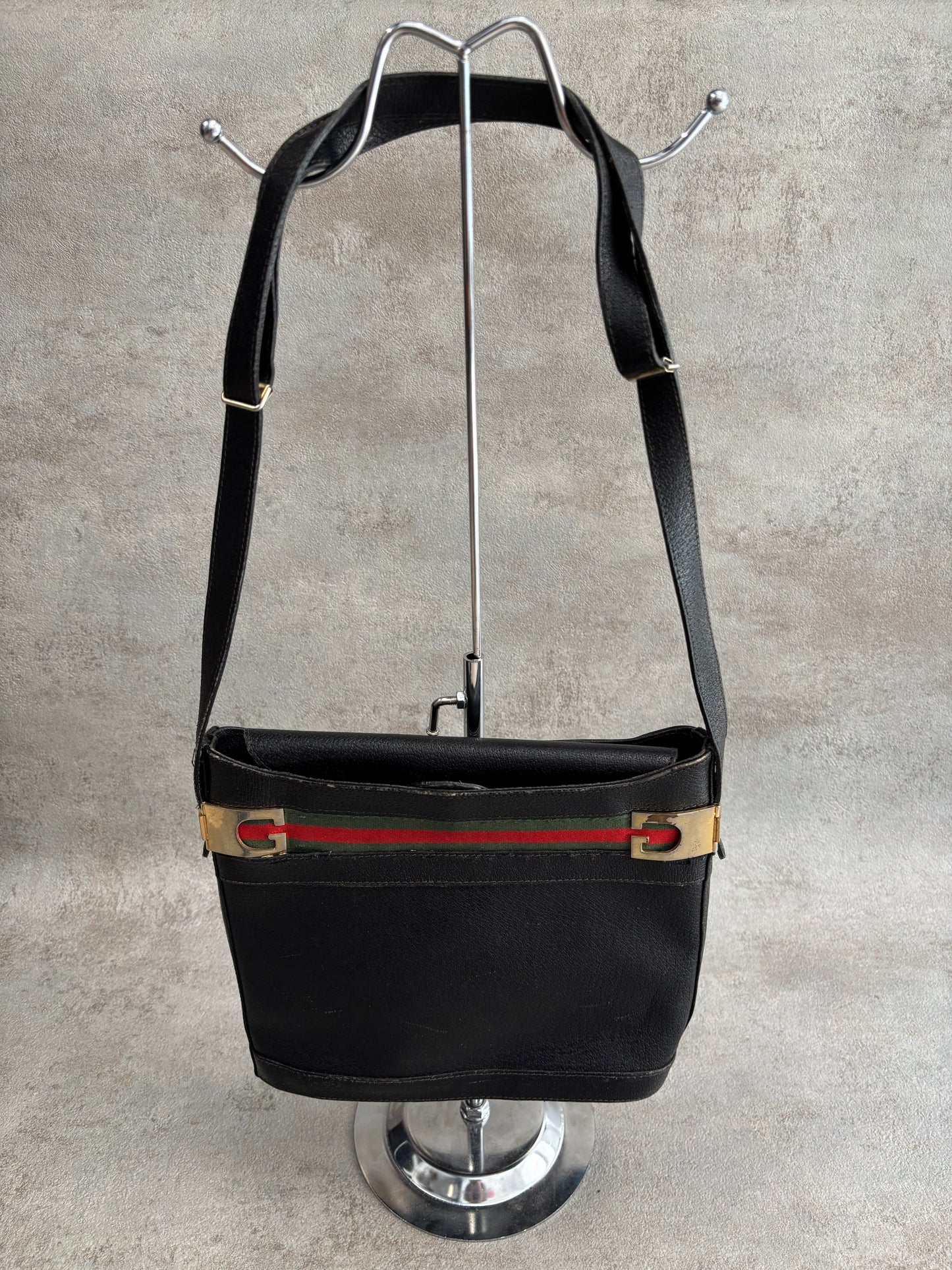 Bolsa Ophidia Bucket Cuero Gucci 80s Vintage