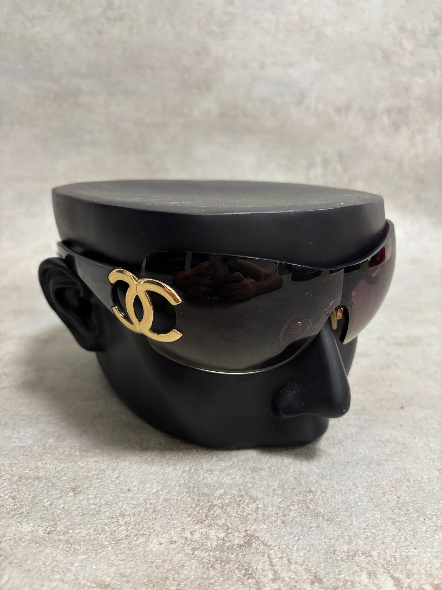 Gafas De Sol Pantalla Chanel ‘Big Logo’ 00s Vintage