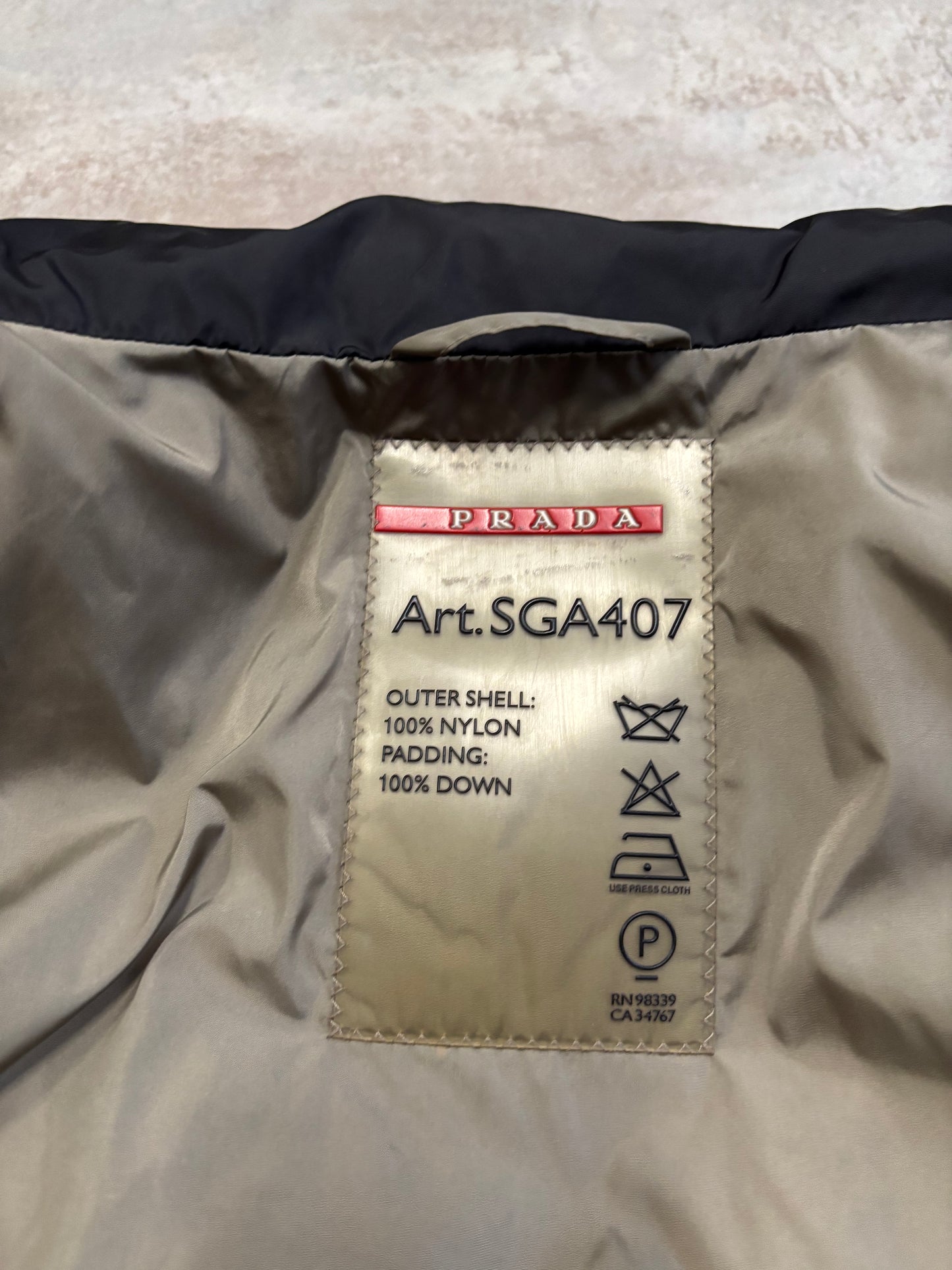 Abrigo Largo Acolchado Prada 00s Vintage - L