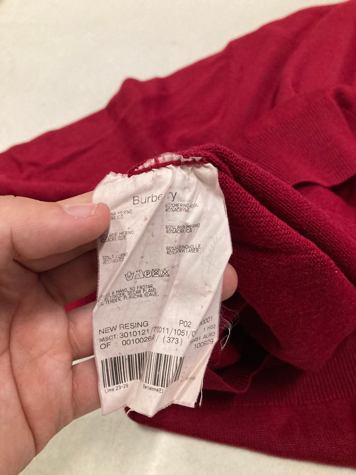 Jersey Pico Burberry 00s Vintage - M