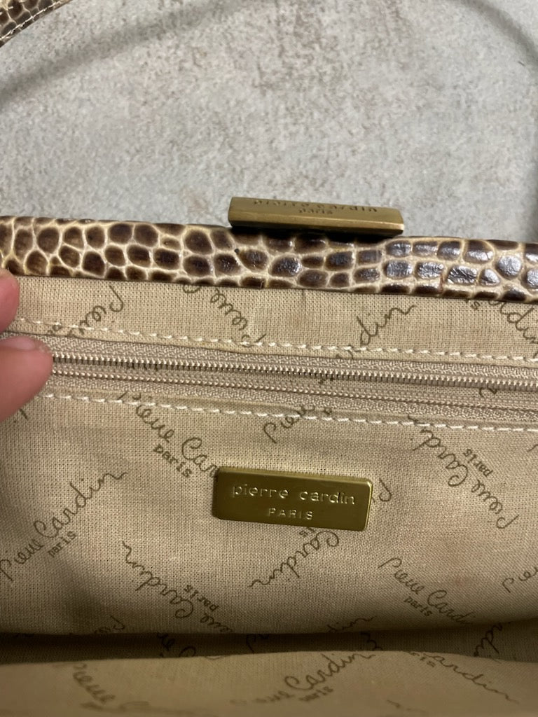 Bolso Baguette Piel ‘Estampado Cocodrilo’ Pierre Cardin 90s Vintage