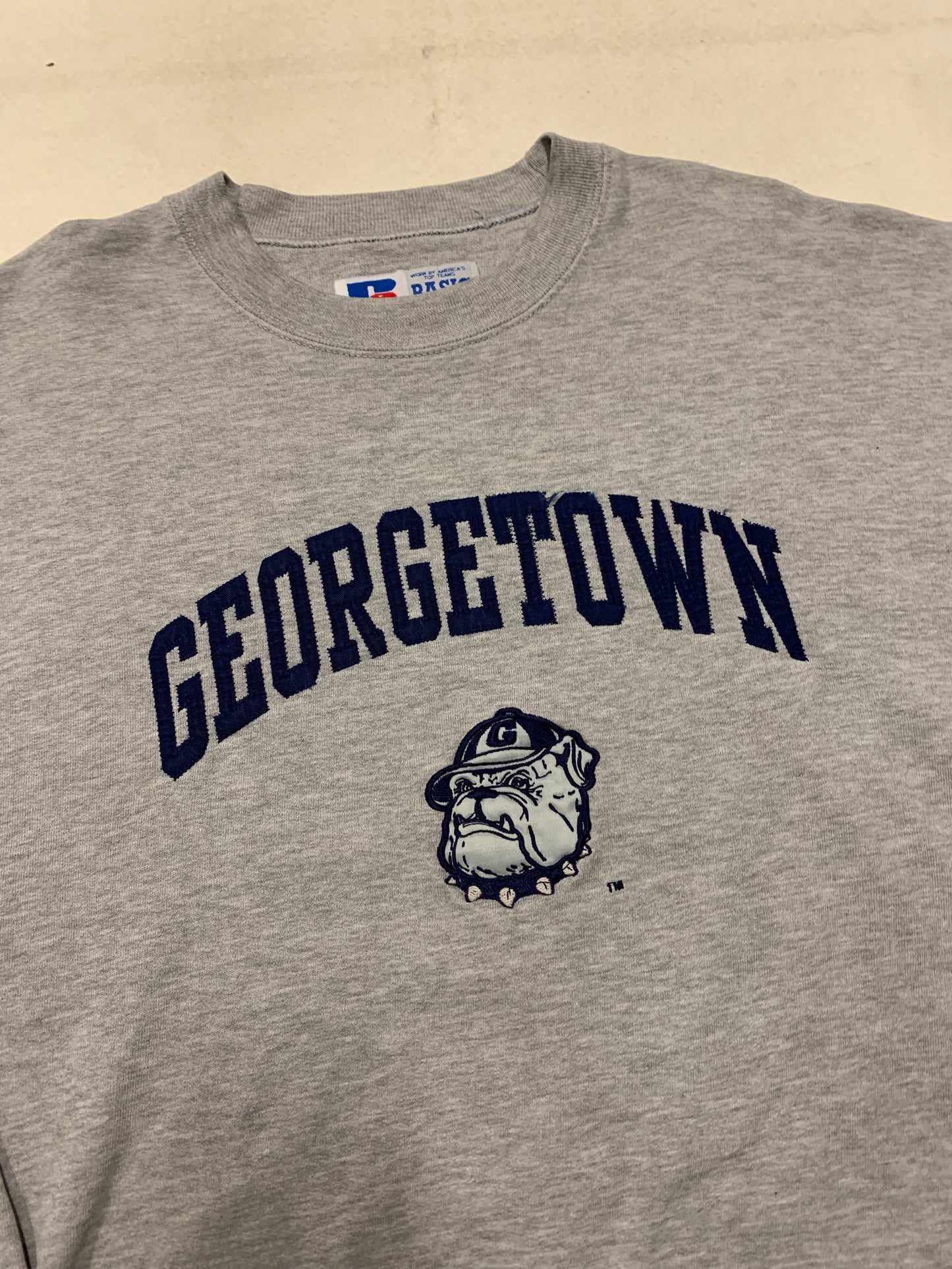 Sudadera Vintage Russell Made In USA ‘Georgetown’ 90’s - L