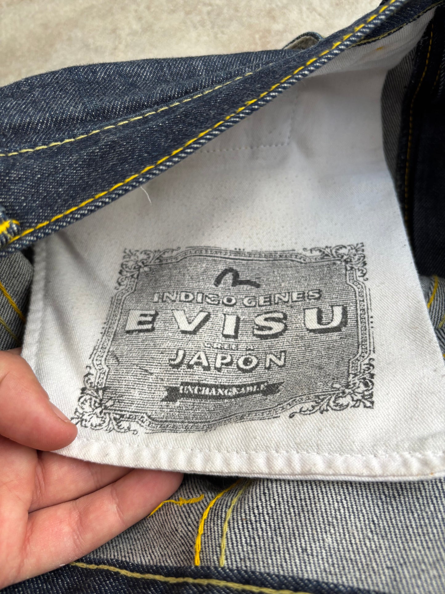 Vaqueros Índigo Evisu 00s Vintage - L