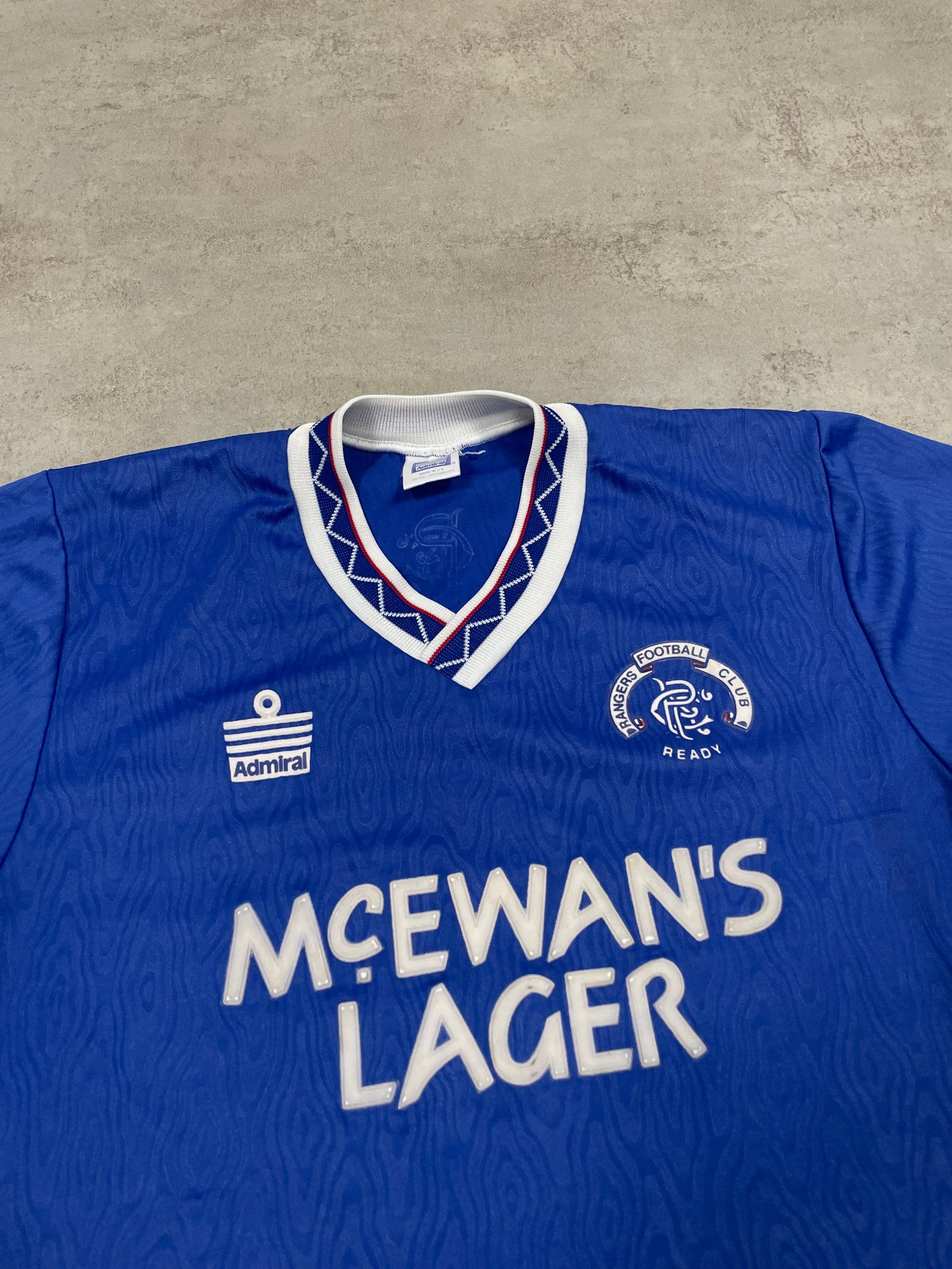 Camiseta Fútbol Vintage Admiral 1990-92 Rangers Kit - L