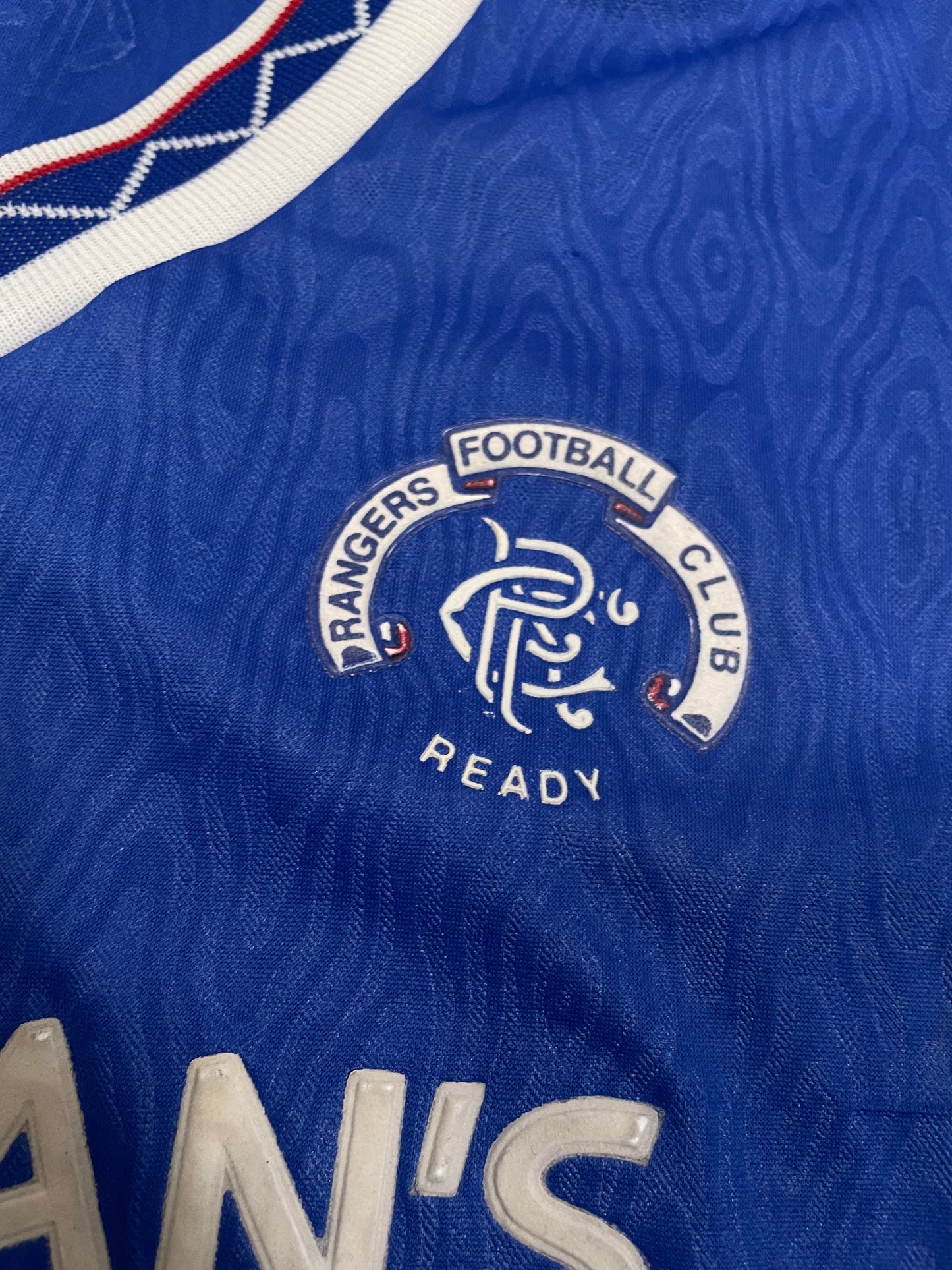 Camiseta Fútbol Vintage Admiral 1990-92 Rangers Kit - L