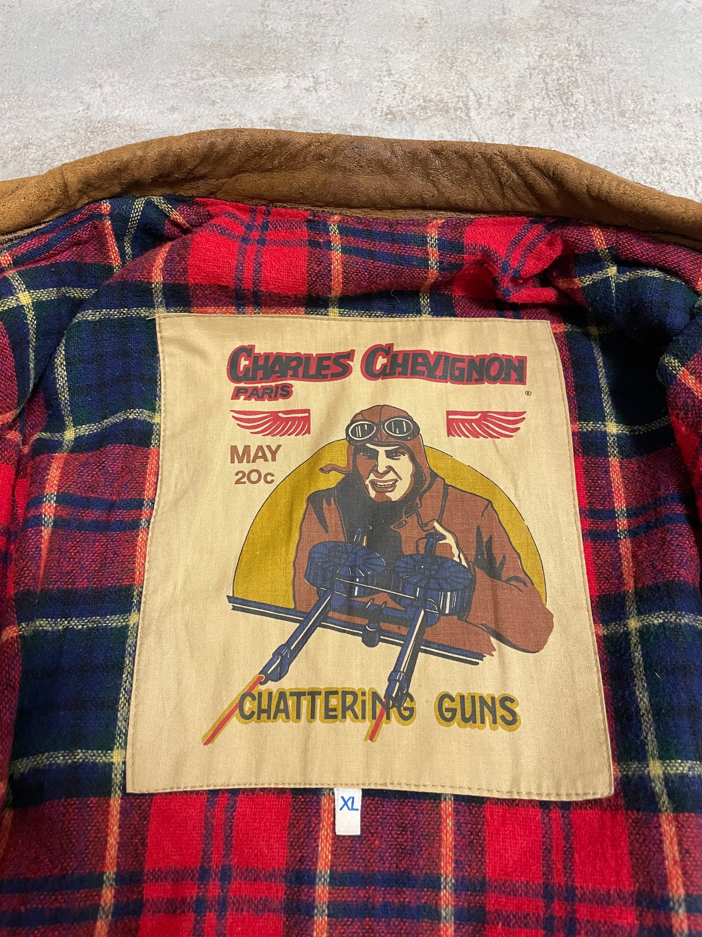 Chaqueta Aviador Cuero Vintage Charles Chevignon 80’s - M