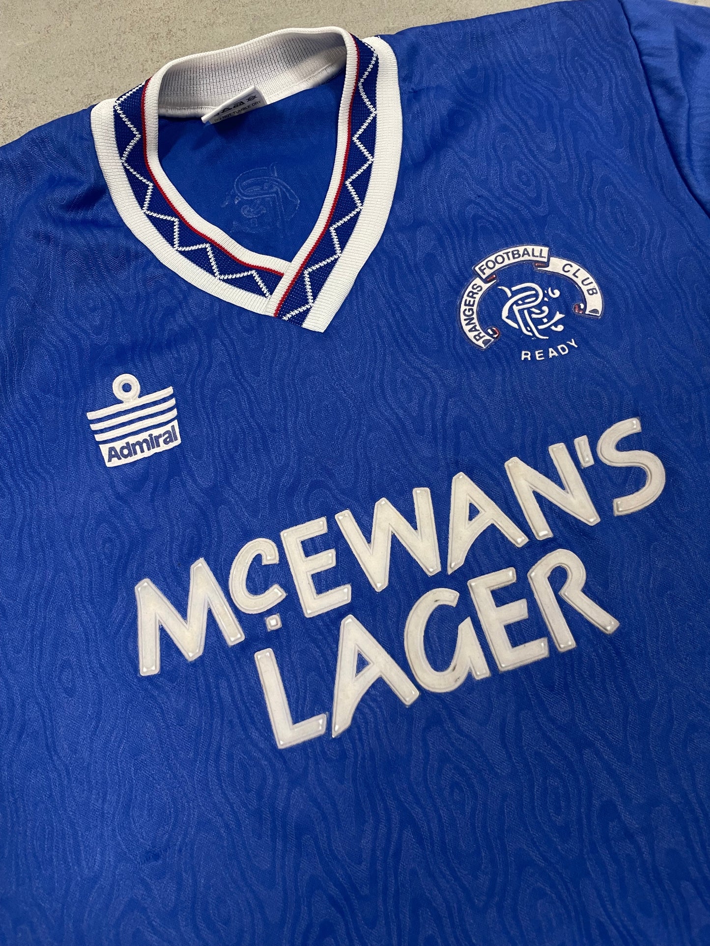 Camiseta Fútbol Vintage Admiral 1990-92 Rangers Kit - L