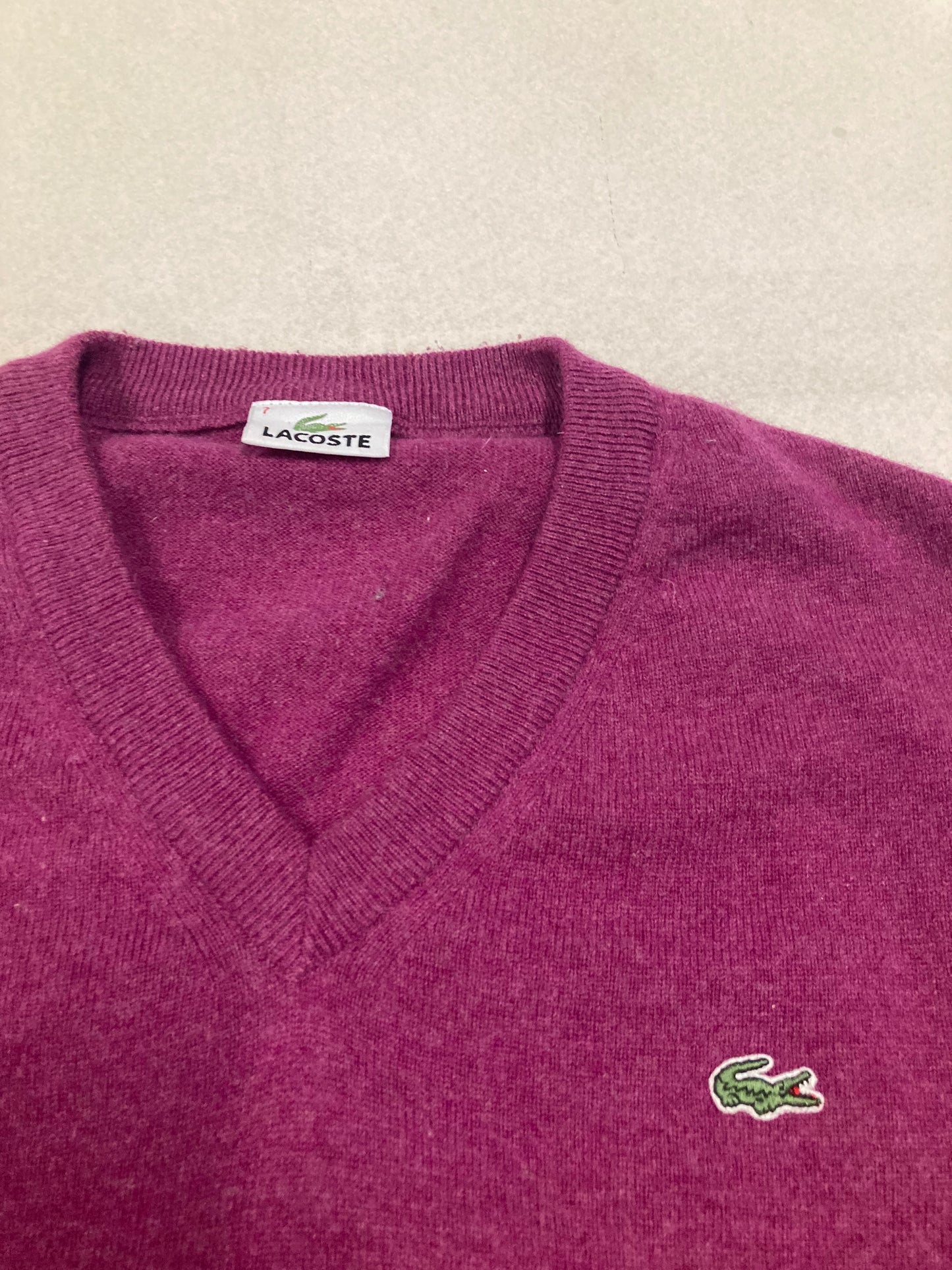 Jersey Cuello Pico Lacoste 00s Vintage - M