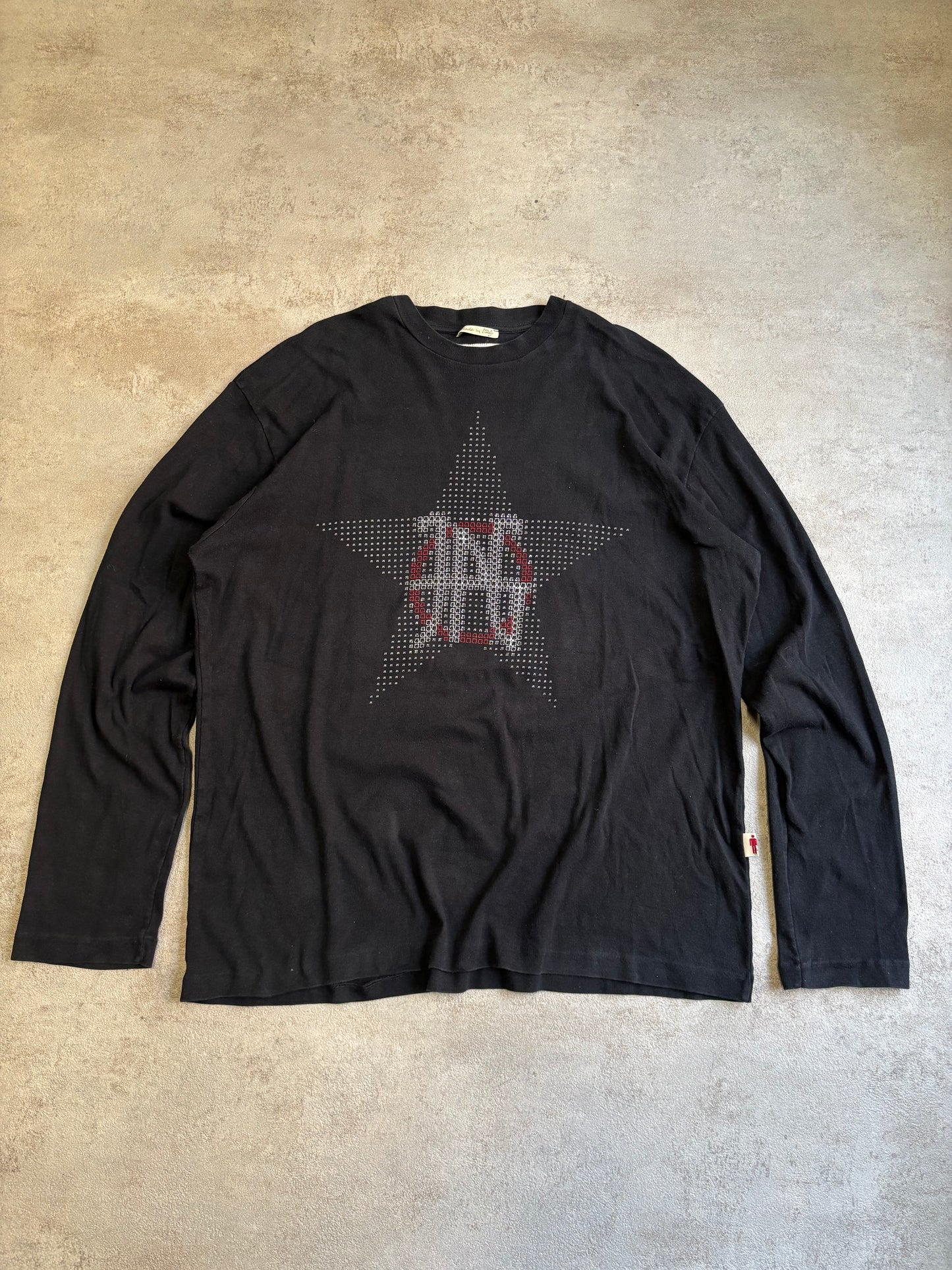 Camiseta Manga Larga ‘Star Print’ Jean Paul Gaultier 90s Vintage - L