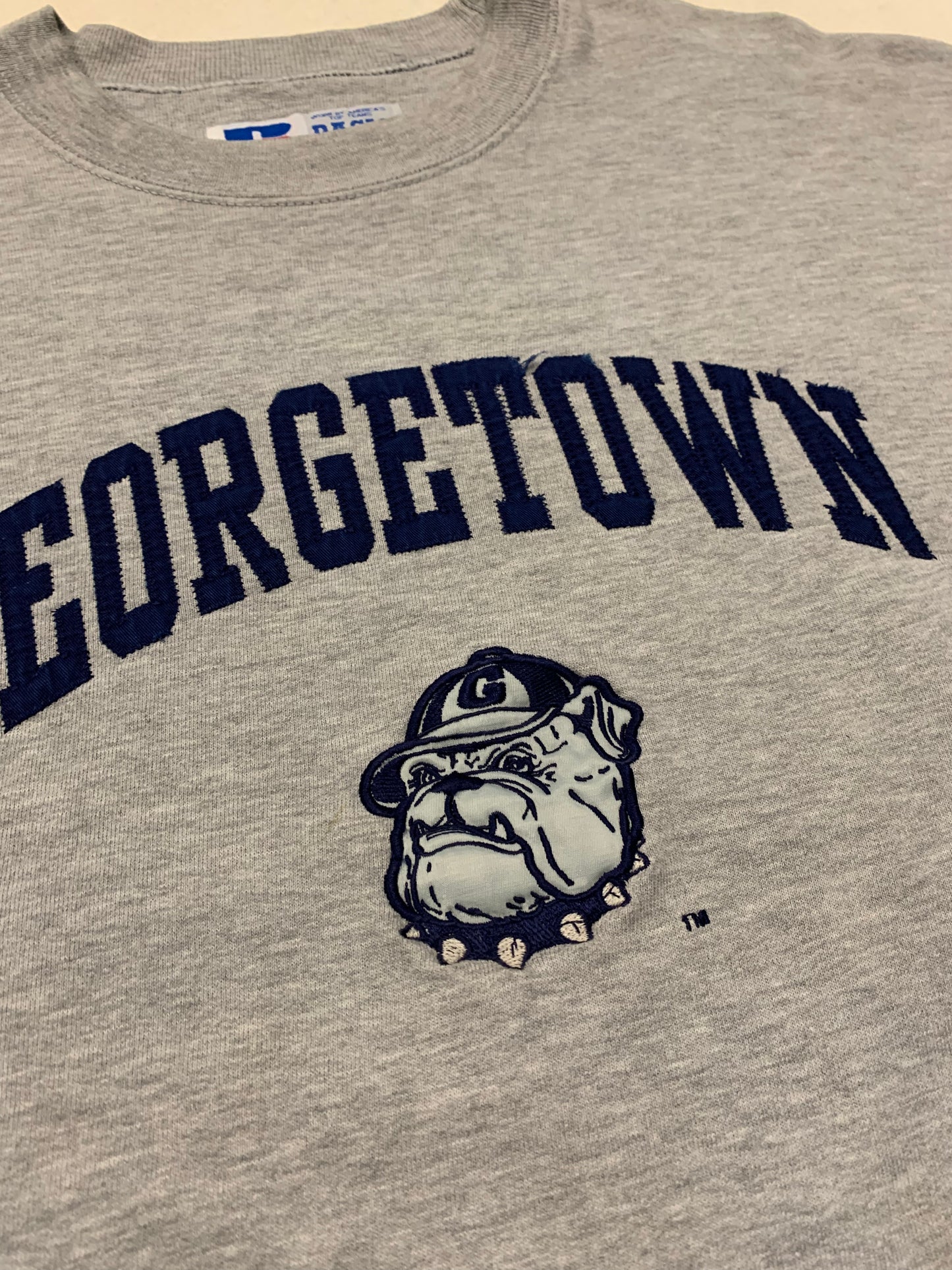 Sudadera Vintage Russell Made In USA ‘Georgetown’ 90’s - L