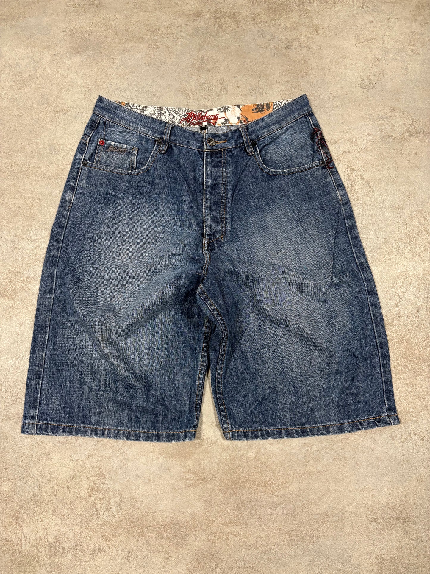 Shorts 3/4 Billabong ‘Logo Embroidered’ 00s Vintage - M