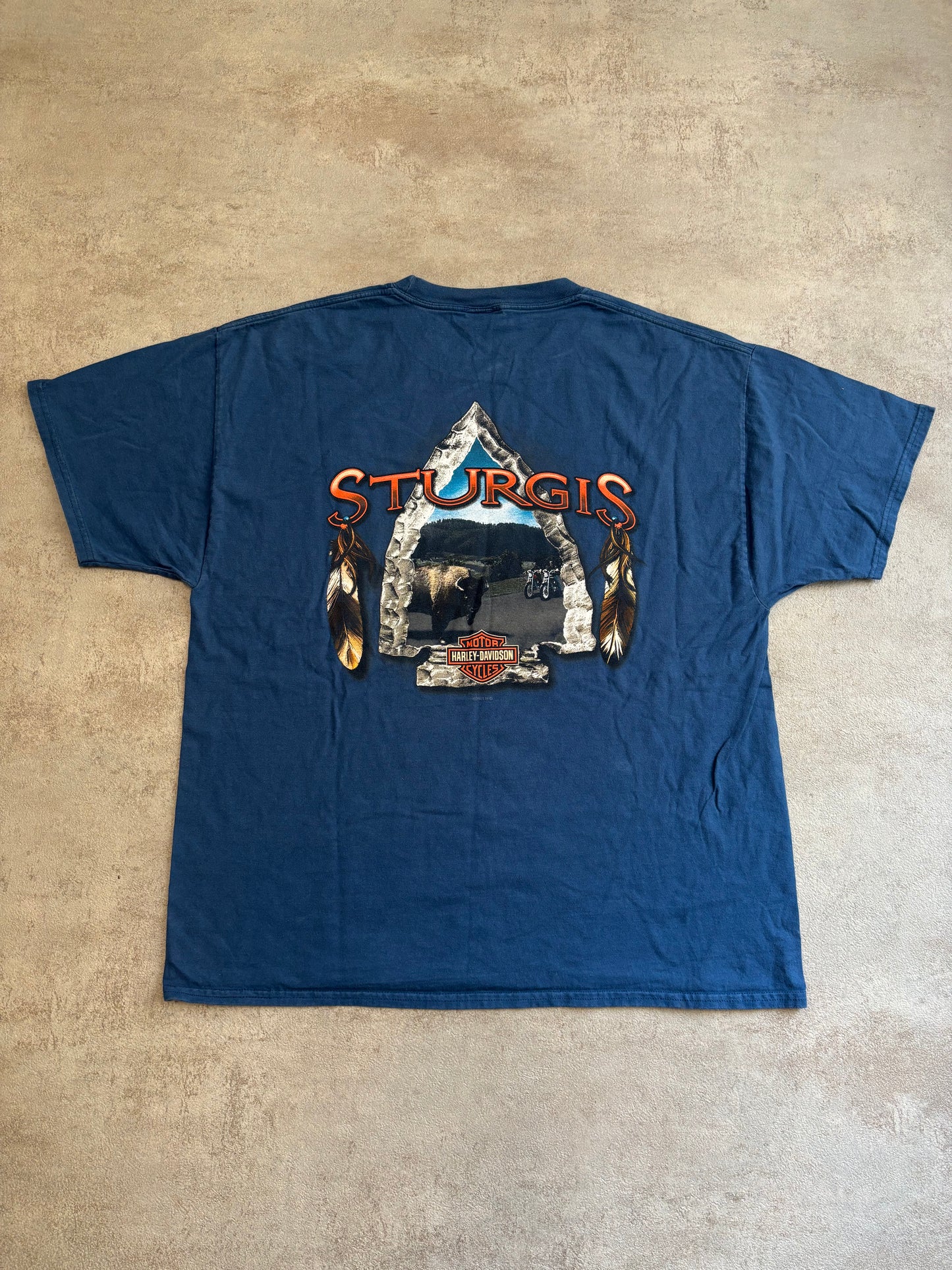 Camiseta Gráfica Harley Davidson South Dakota Sturgis 2011 - XL