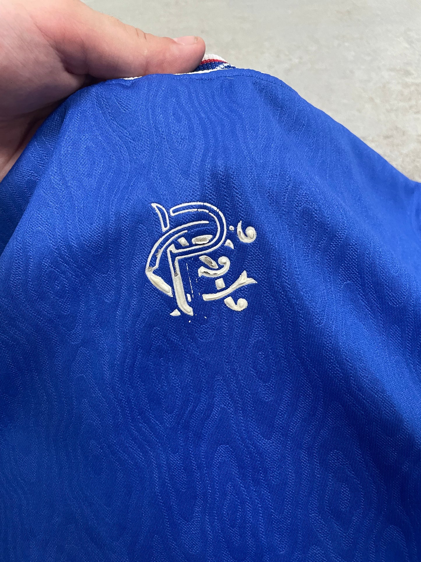 Camiseta Fútbol Vintage Admiral 1990-92 Rangers Kit - L