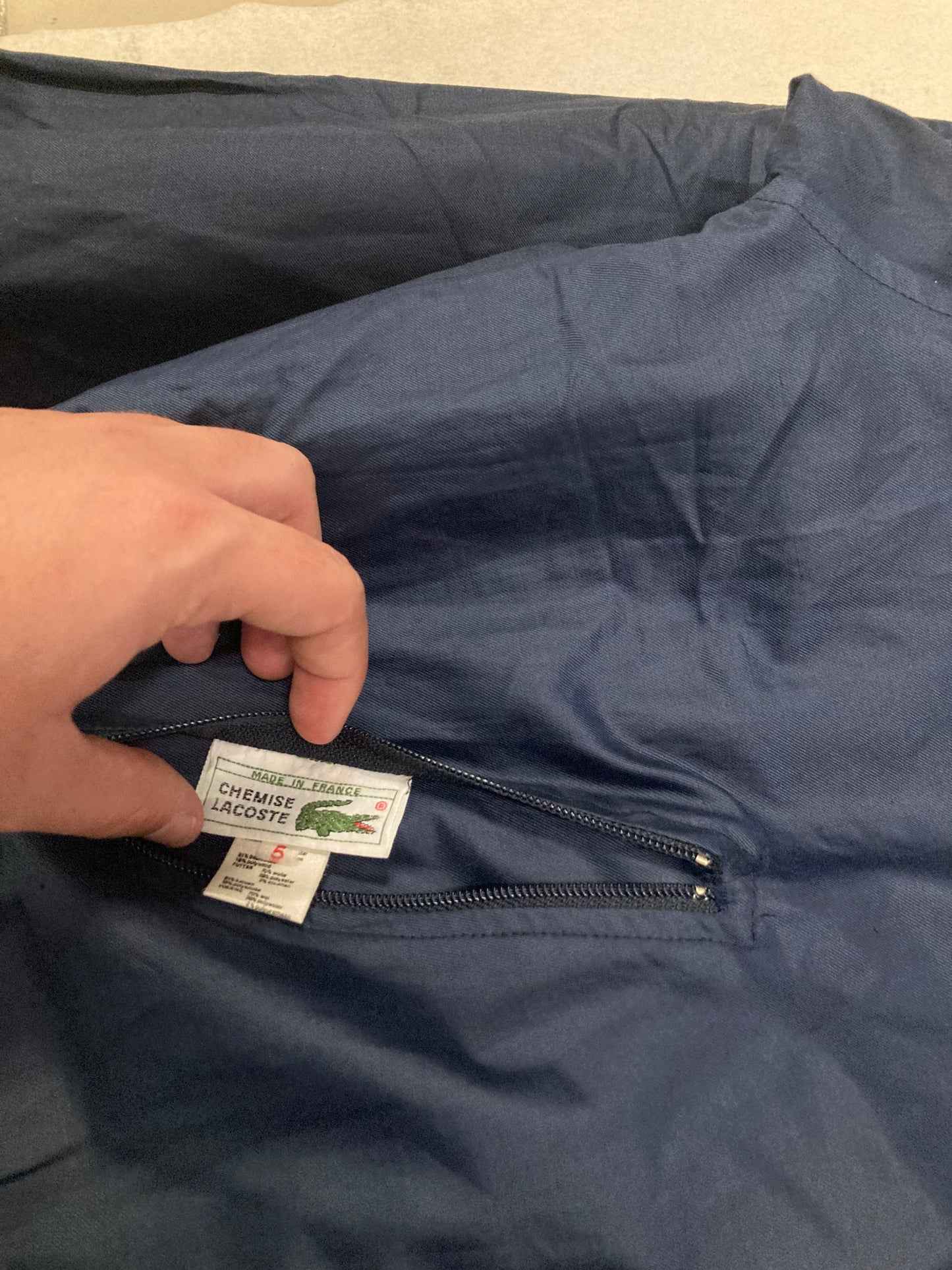 Chaqueta Bomber Reversible Lacoste 90s Vintage - L