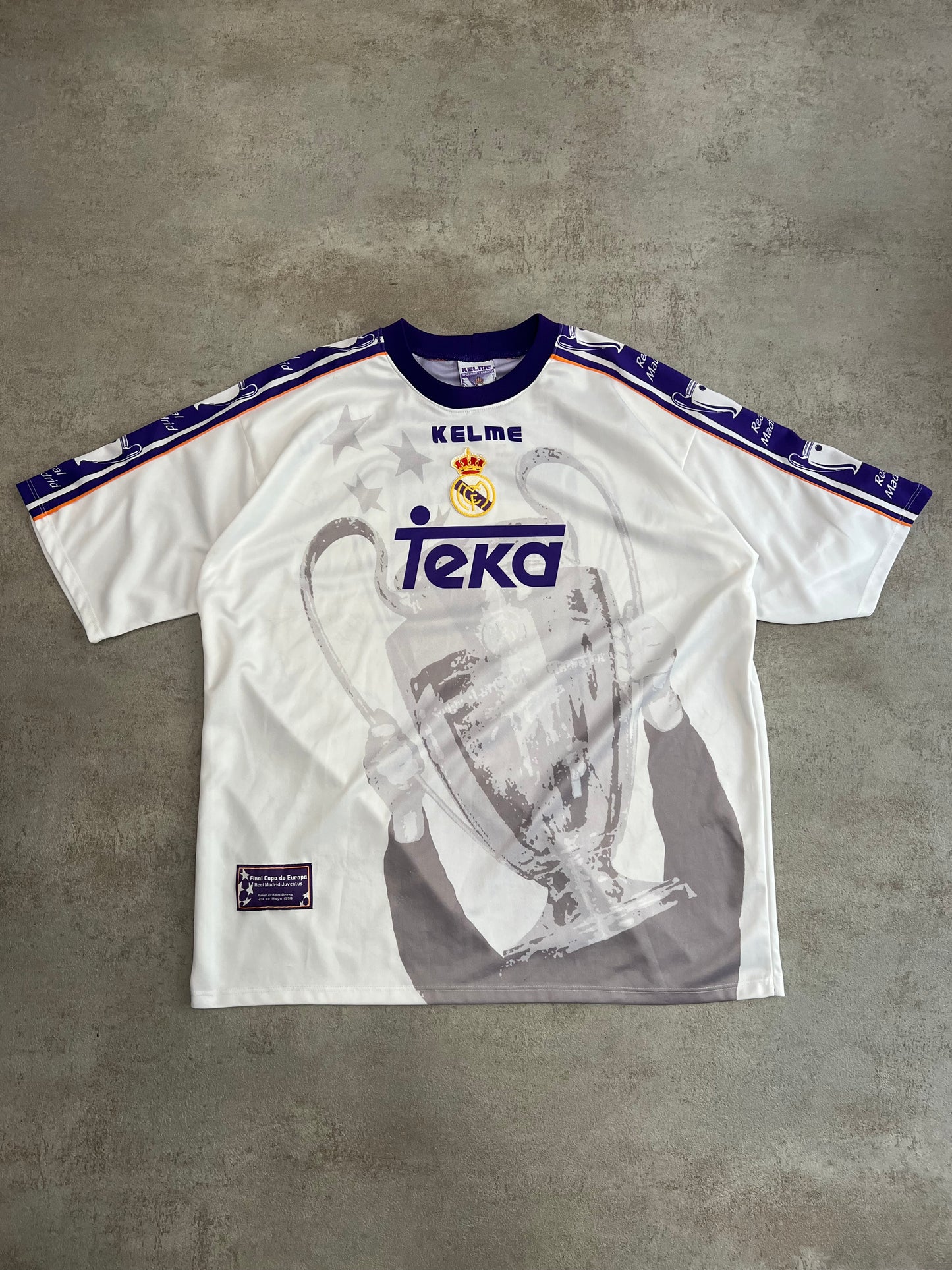 Camiseta Fútbol Vintage Kelme Real Madrid ‘Campeones ‘ 1998 Special Edition Kit - XL