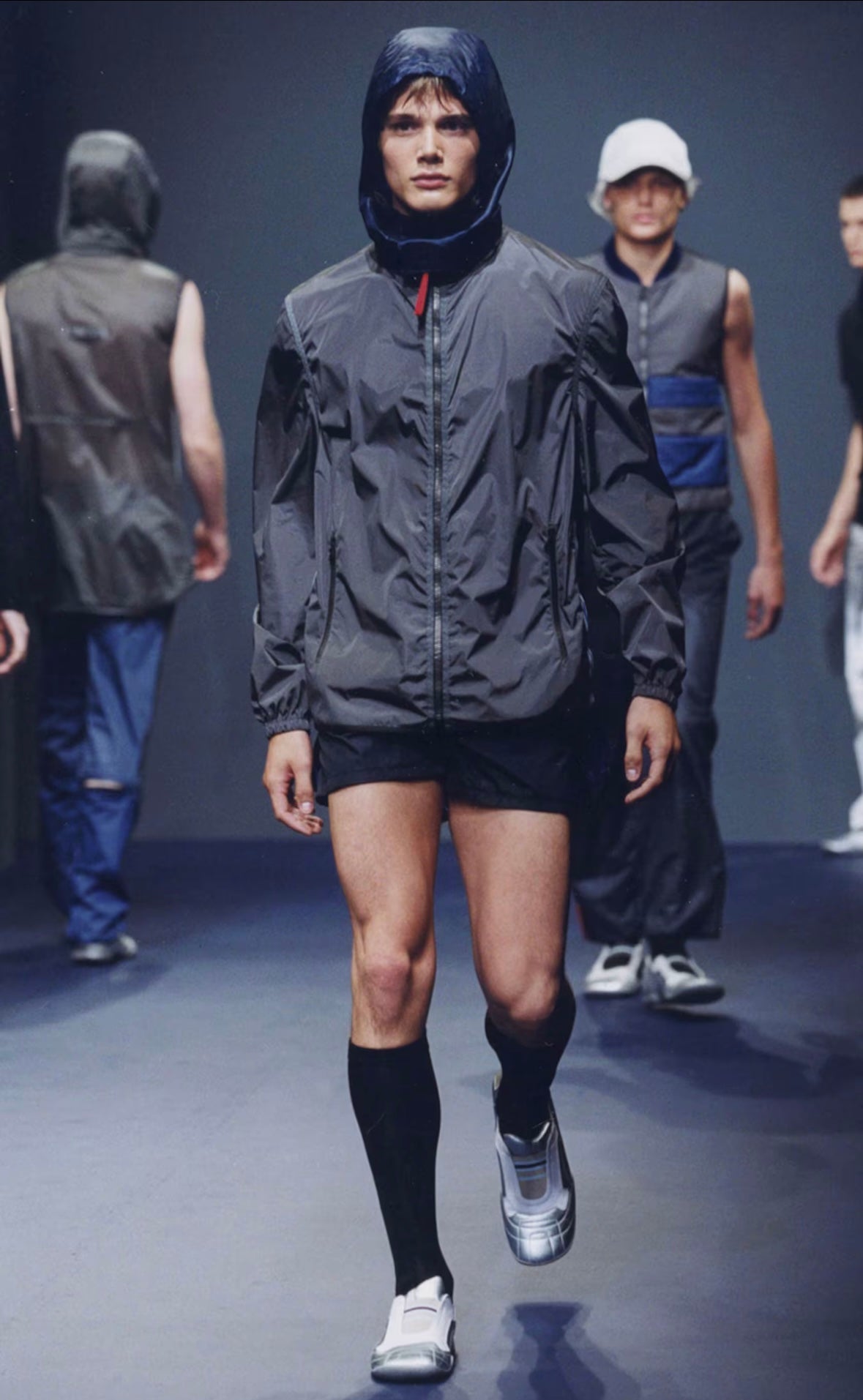 Chaqueta Balaclava Semitransparente Prada Runway SS2000 Vintage - M