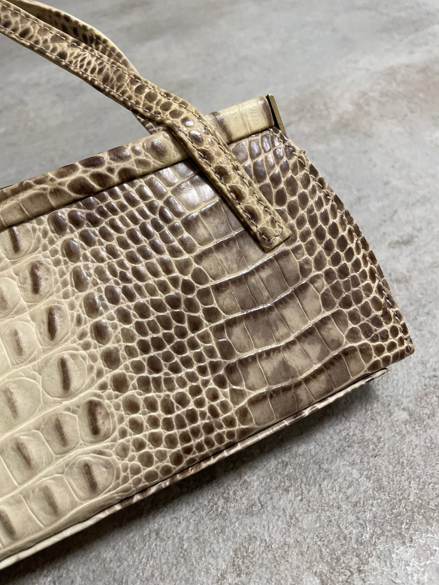 Bolso Baguette Piel ‘Estampado Cocodrilo’ Pierre Cardin 90s Vintage