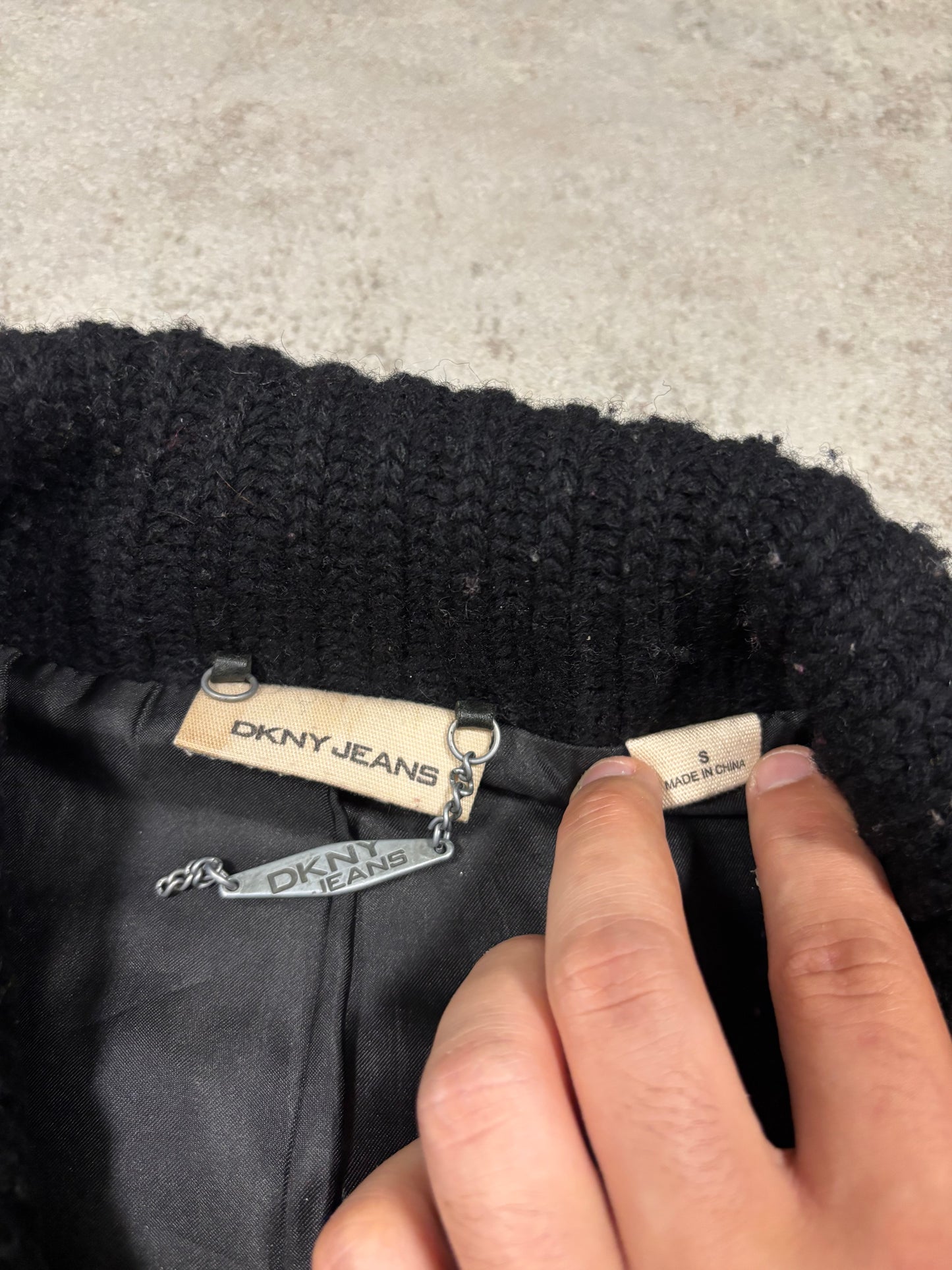 Chaqueta Cuero DKNY 00s Vintage - S