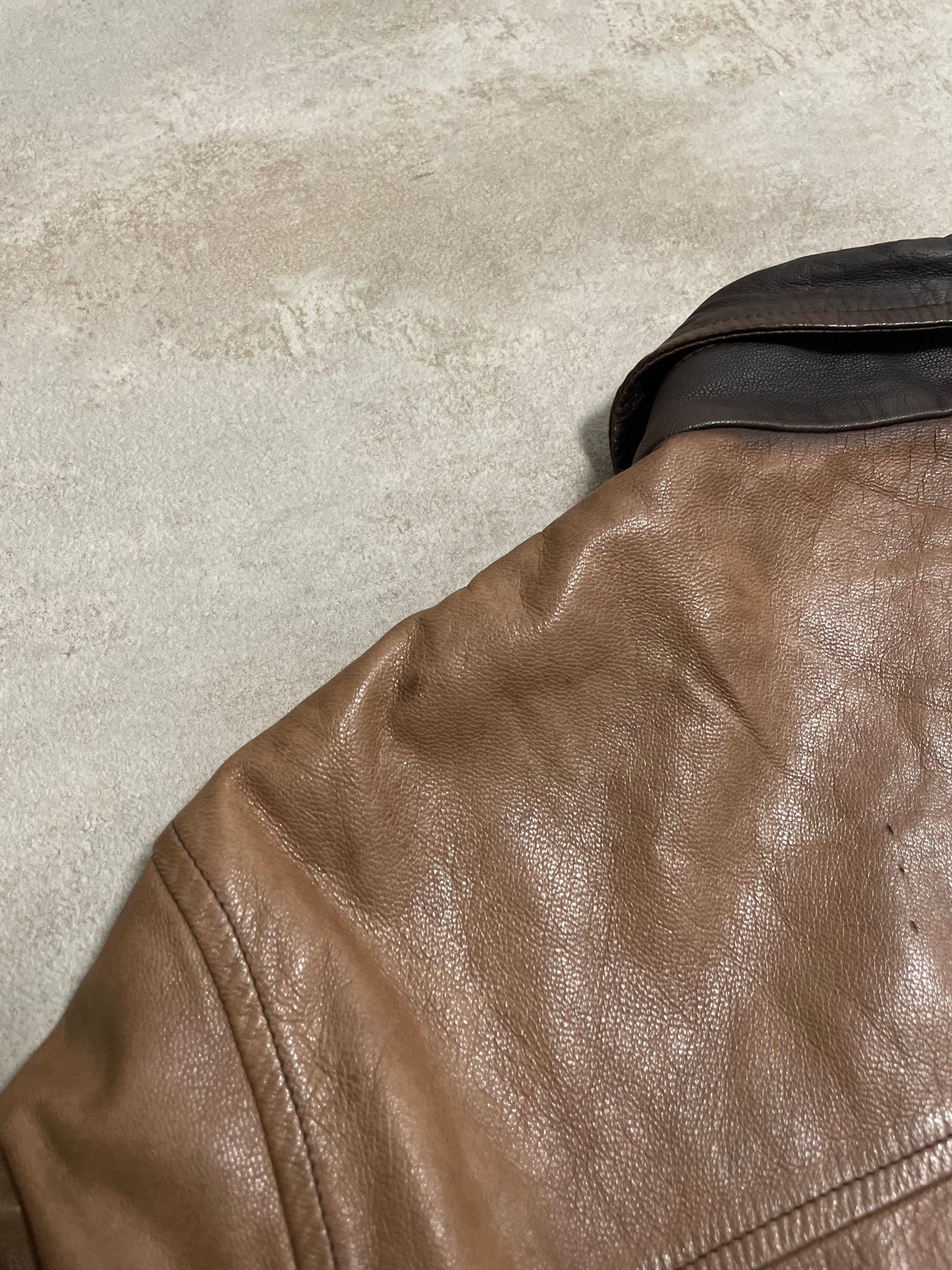 Chaqueta Piel Faded Burberry 00s Vintage - M