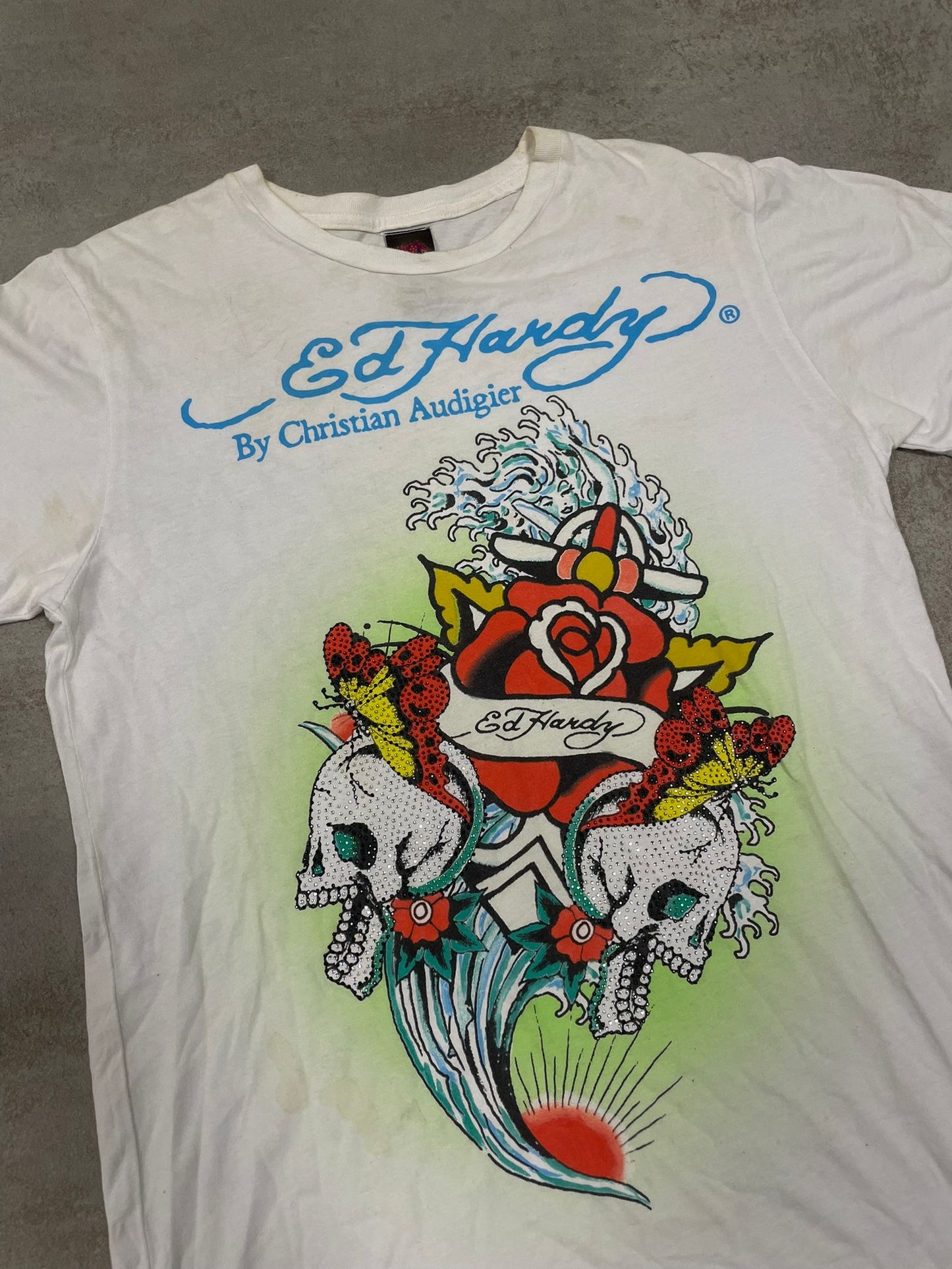 Camiseta Estampada Ed Hardy 00s Vintage - M