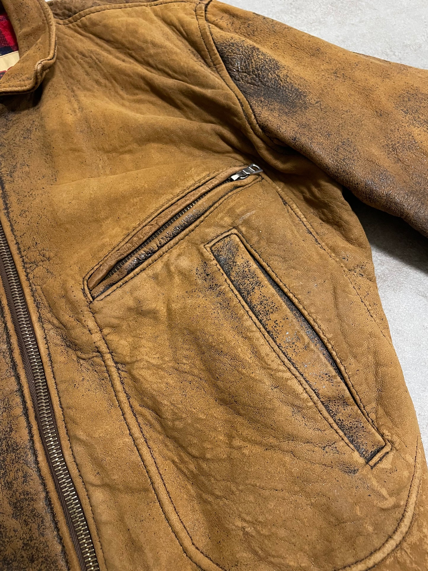 Chaqueta Aviador Cuero Vintage Charles Chevignon 80’s - M